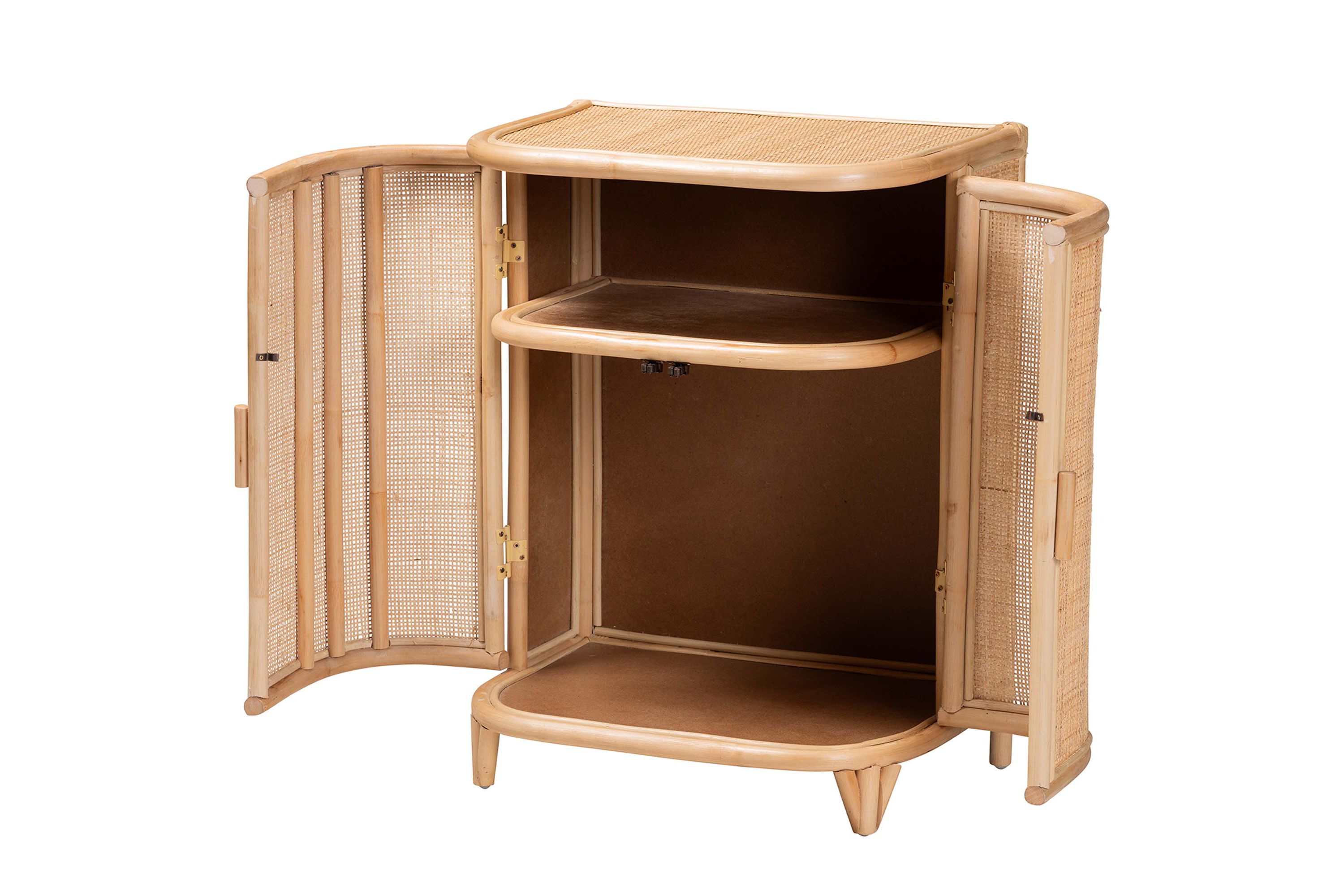 Yanka Bohemian Natural Rattan Storage Cabinet