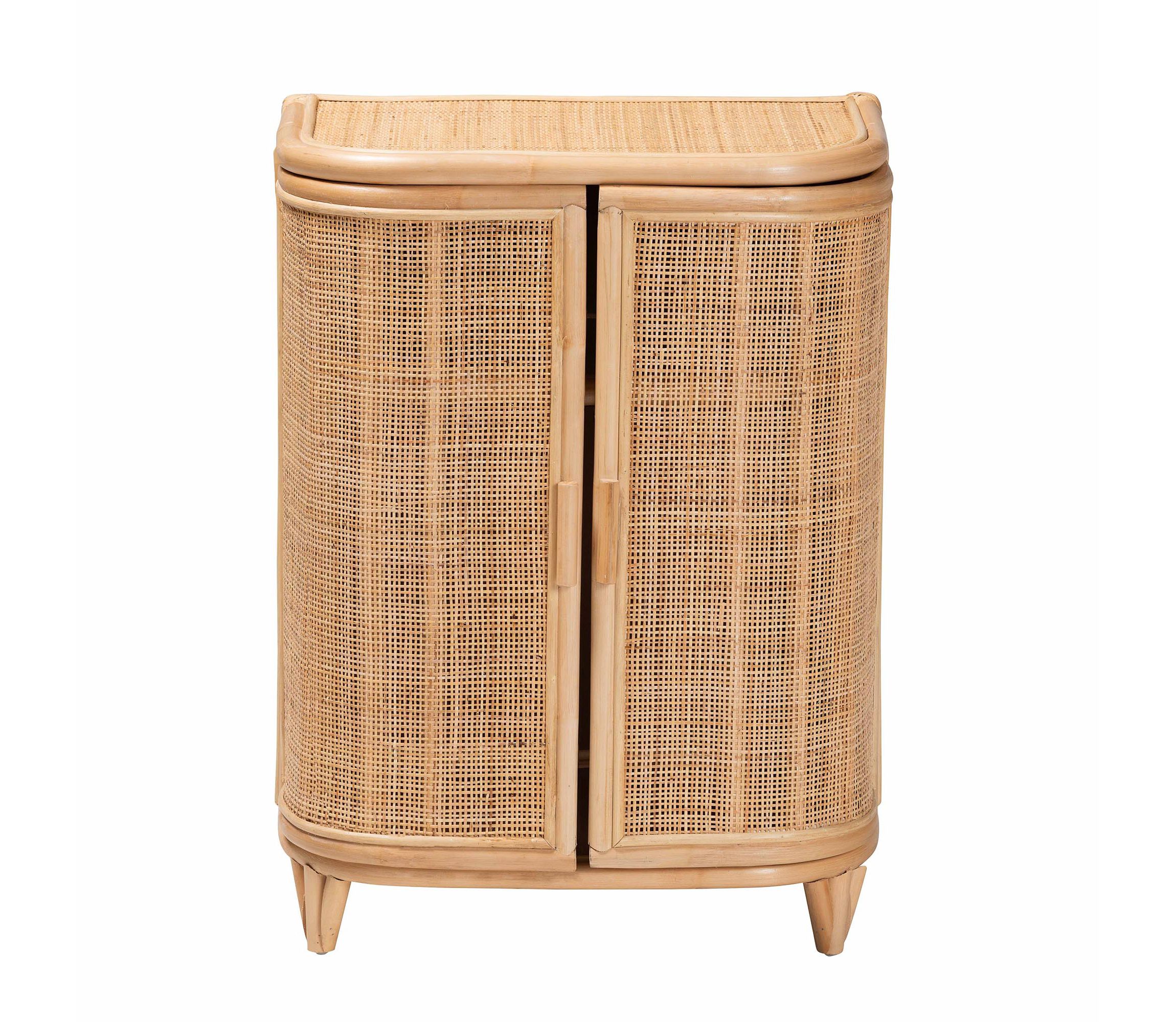 Yanka Bohemian Natural Rattan Storage Cabinet