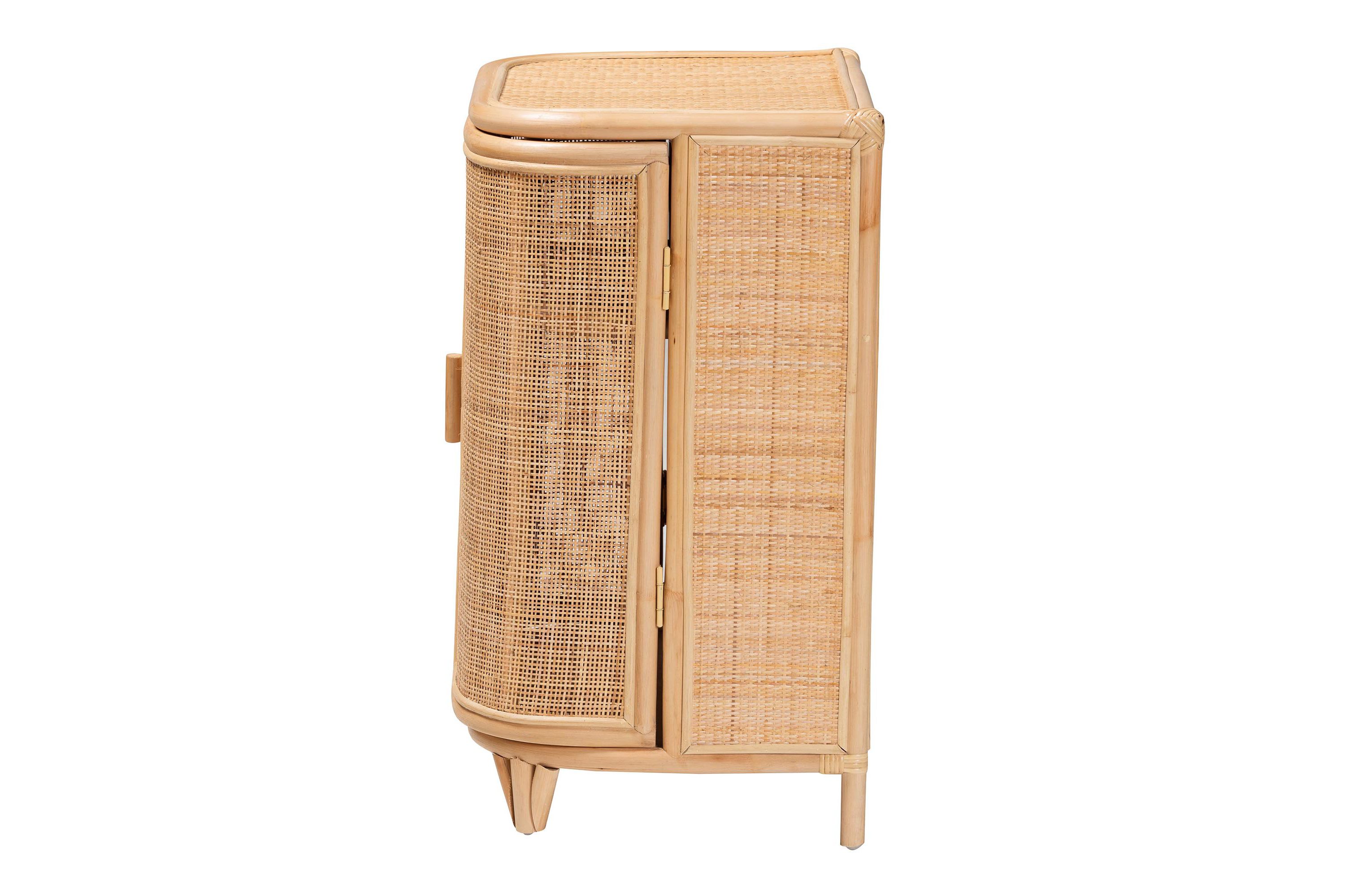 Yanka Bohemian Natural Rattan Storage Cabinet