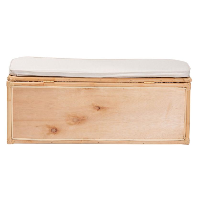 Ishana Bohemian Natural Rattan Storage Bench