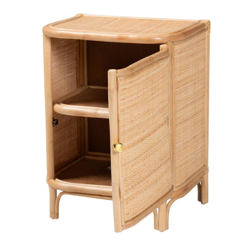 Kiara Bohemian Natural Rattan Nightstand