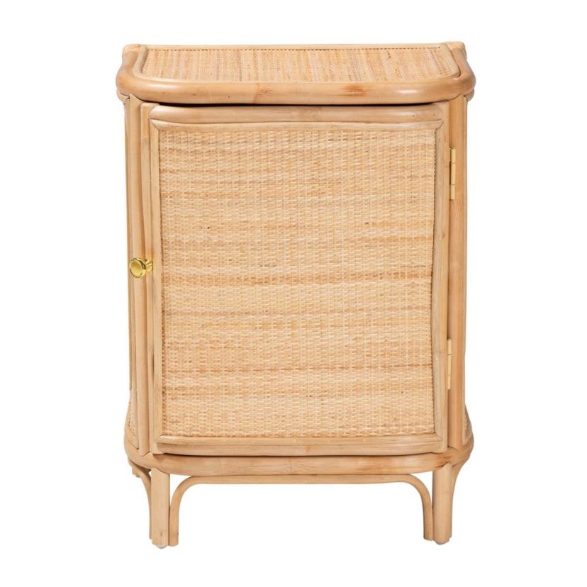 Kiara Bohemian Natural Rattan Nightstand