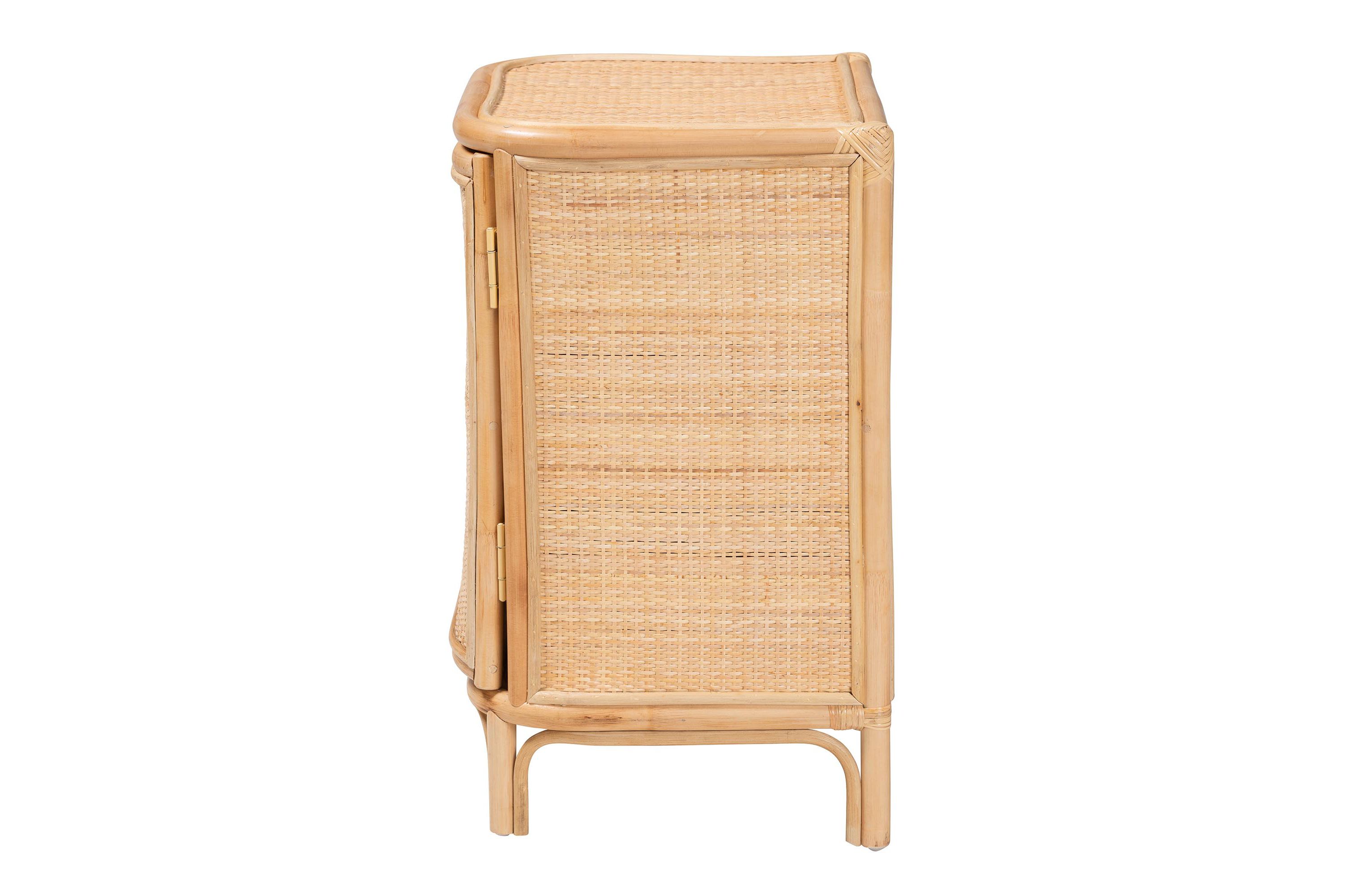 Kiara Bohemian Natural Rattan Nightstand