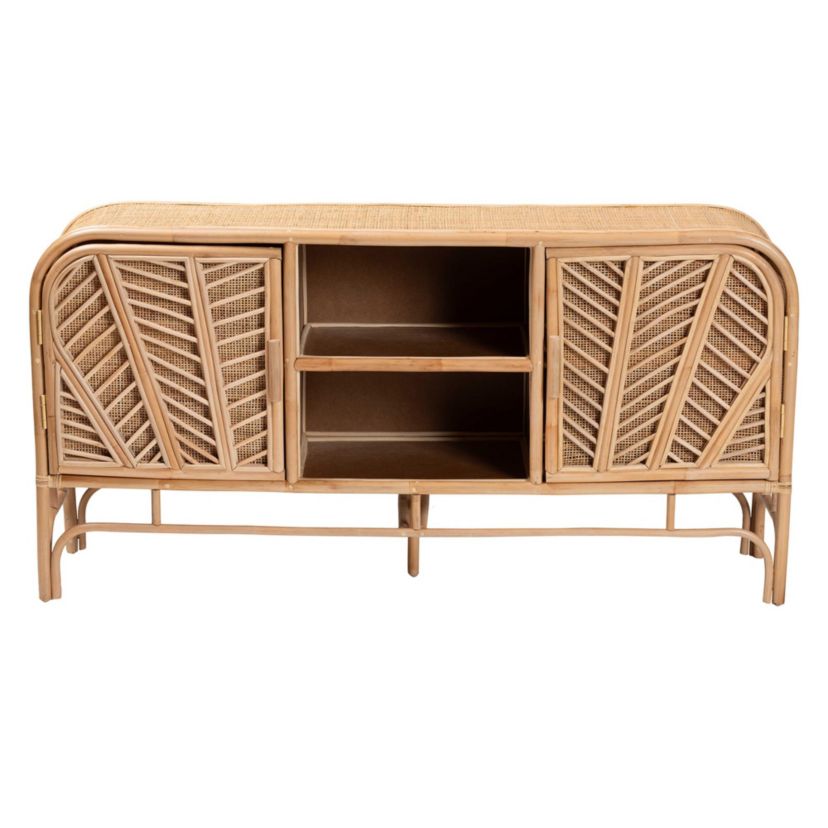 Carabella Bohemian Natural Rattan 2-Door Storage Cabinet