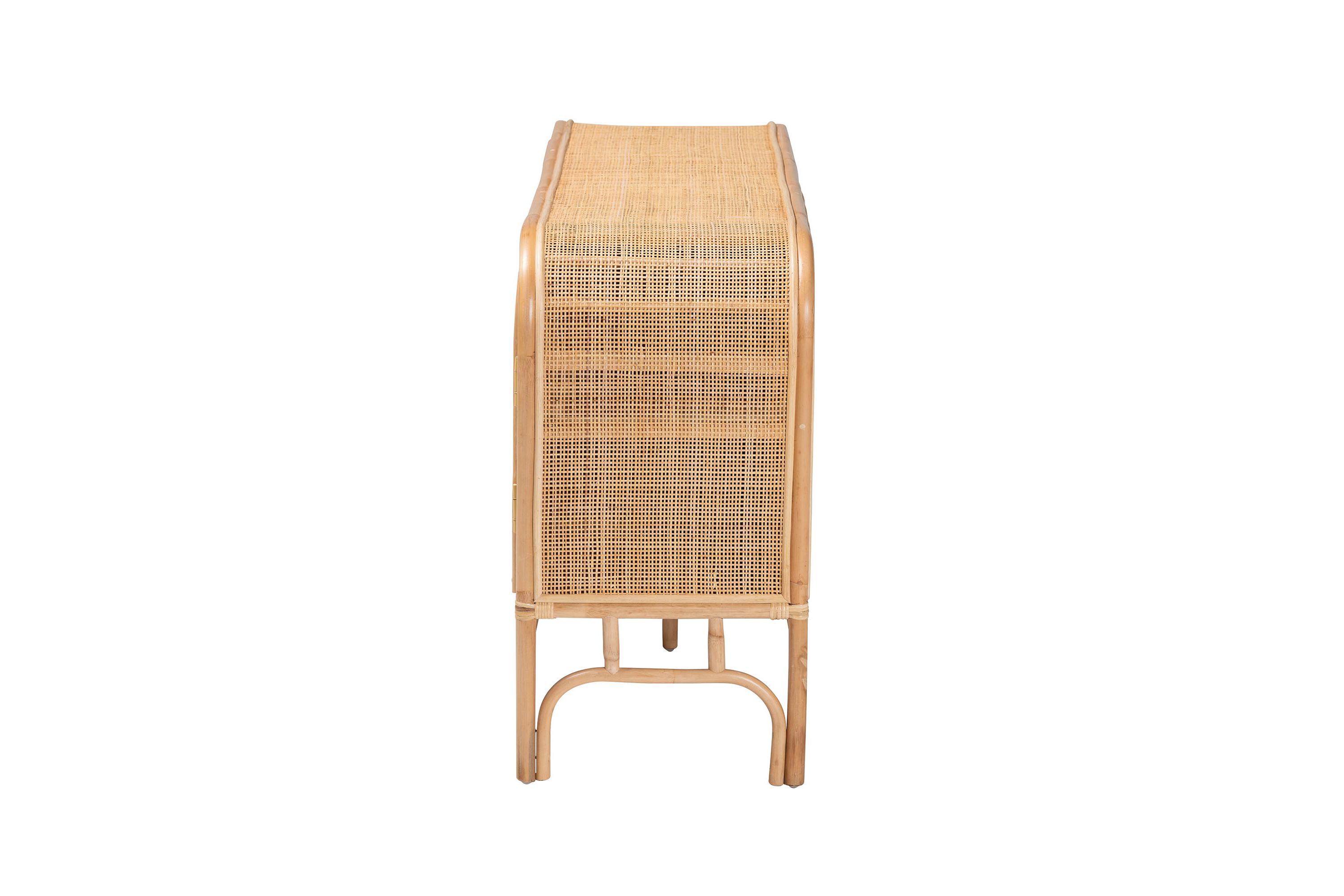 Carabella Bohemian Natural Rattan 2-Door Storage Cabinet
