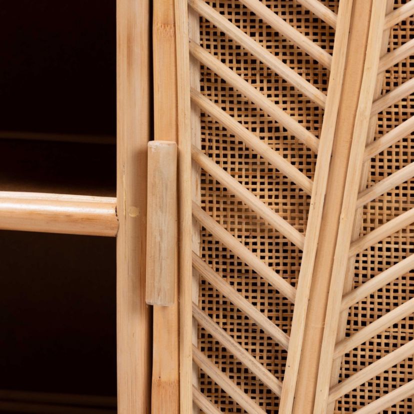 Carabella Bohemian Natural Rattan 2-Door Storage Cabinet