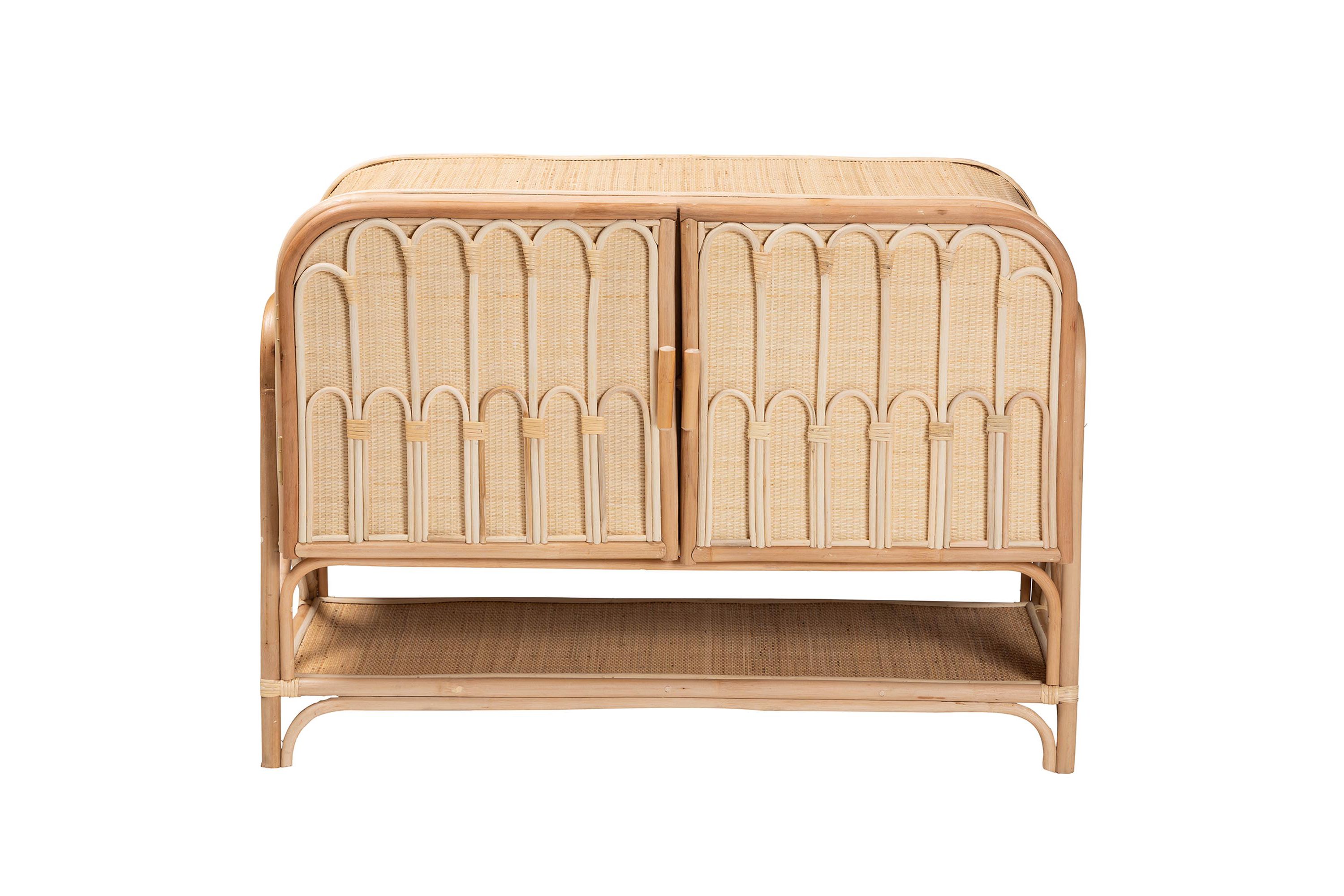 Gitano Bohemian Natural Rattan 2-Door Storage Cabinet
