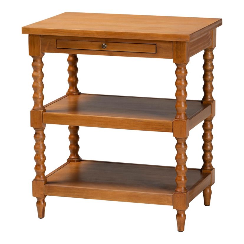 Imogene Retro-Modern Walnut Brown Finished Wood End Table