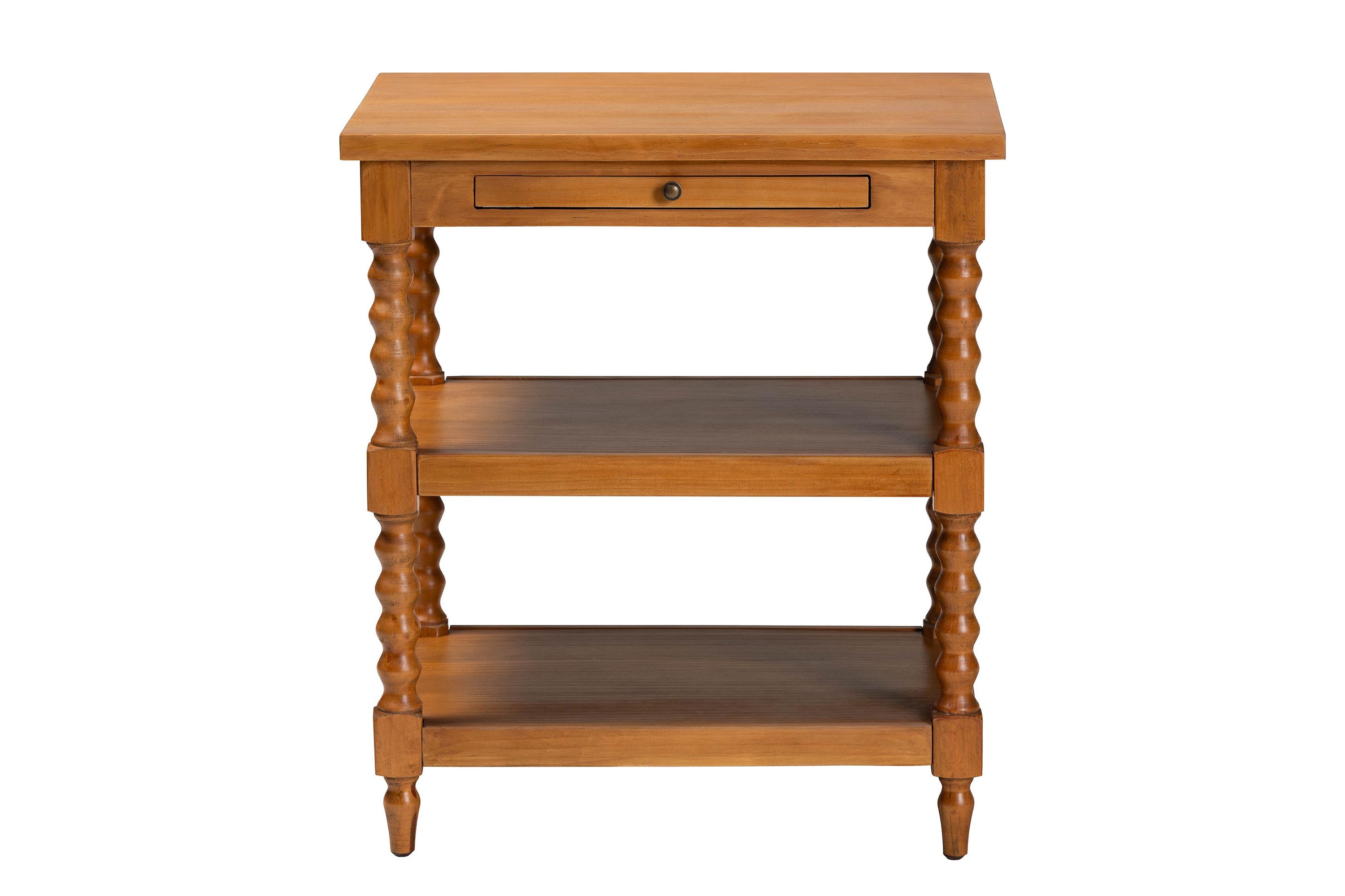 Imogene Retro-Modern Walnut Brown Finished Wood End Table
