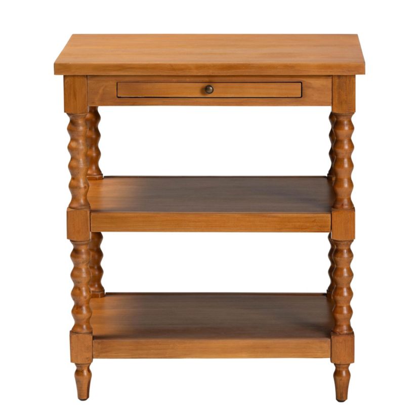 Imogene Retro-Modern Walnut Brown Finished Wood End Table