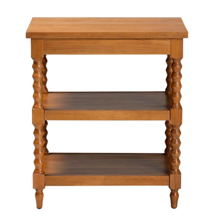 Imogene Retro-Modern Walnut Brown Finished Wood End Table