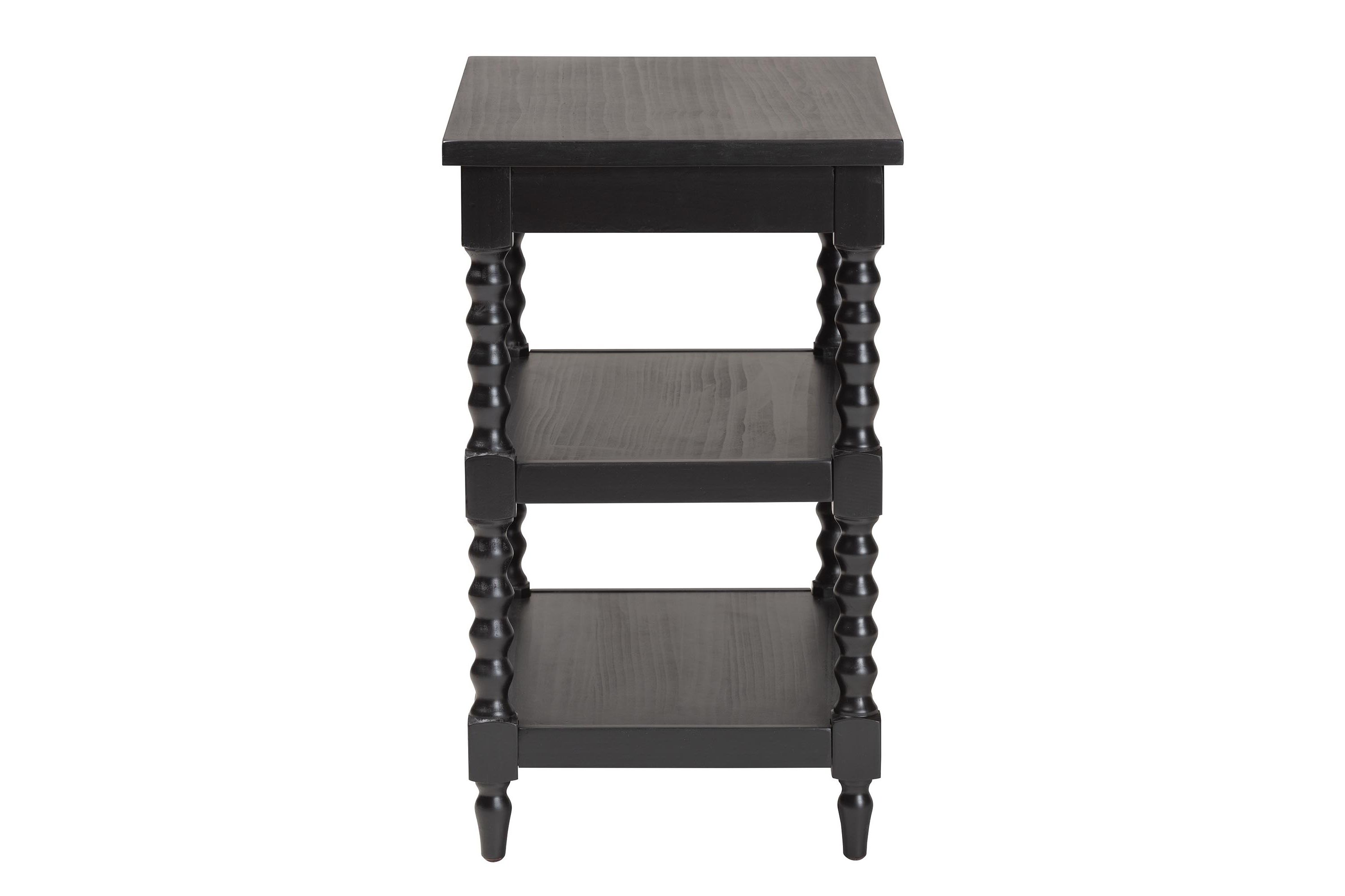 Imogene Retro-Modern Black Wood End Table