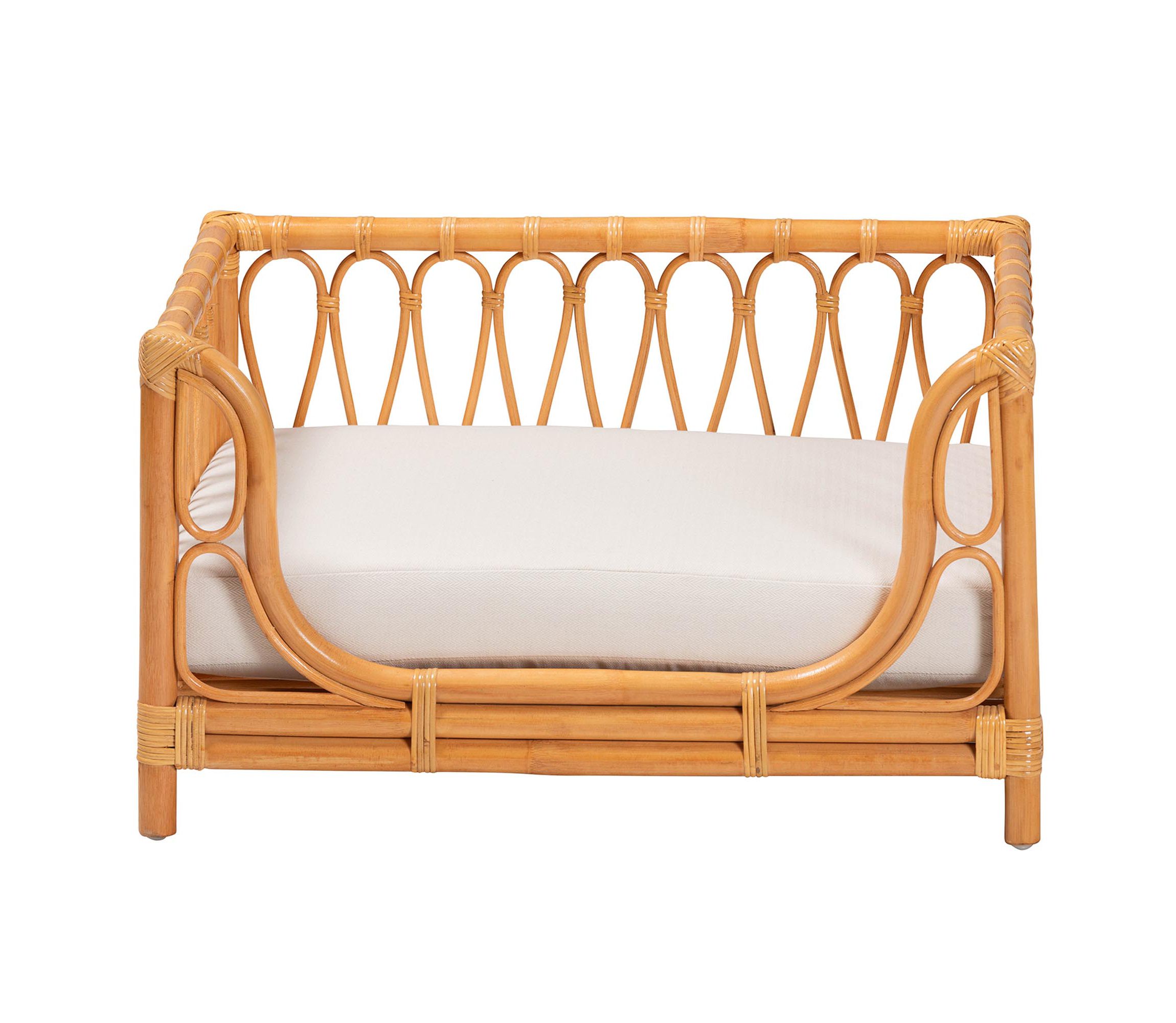 Kierra Bohemian Honey Rattan Pet Bed