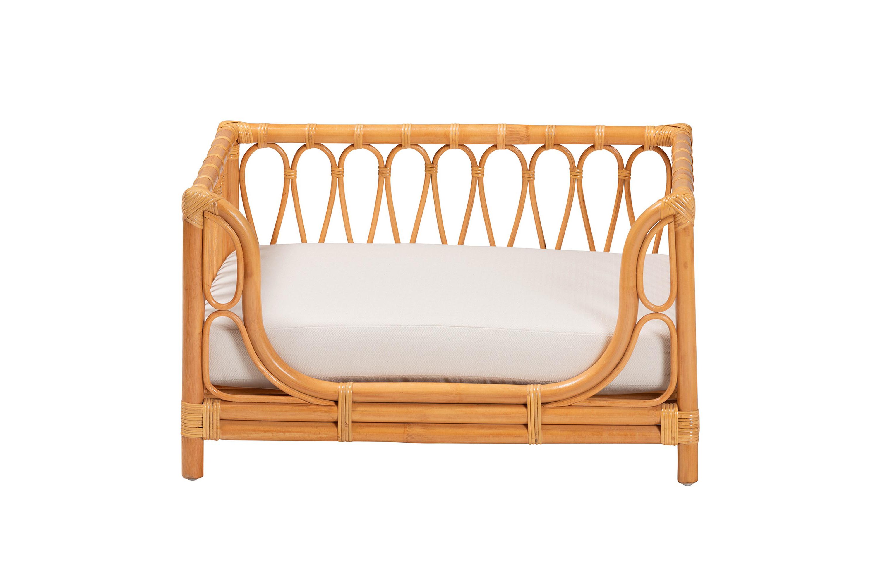 Kierra Bohemian Honey Rattan Pet Bed