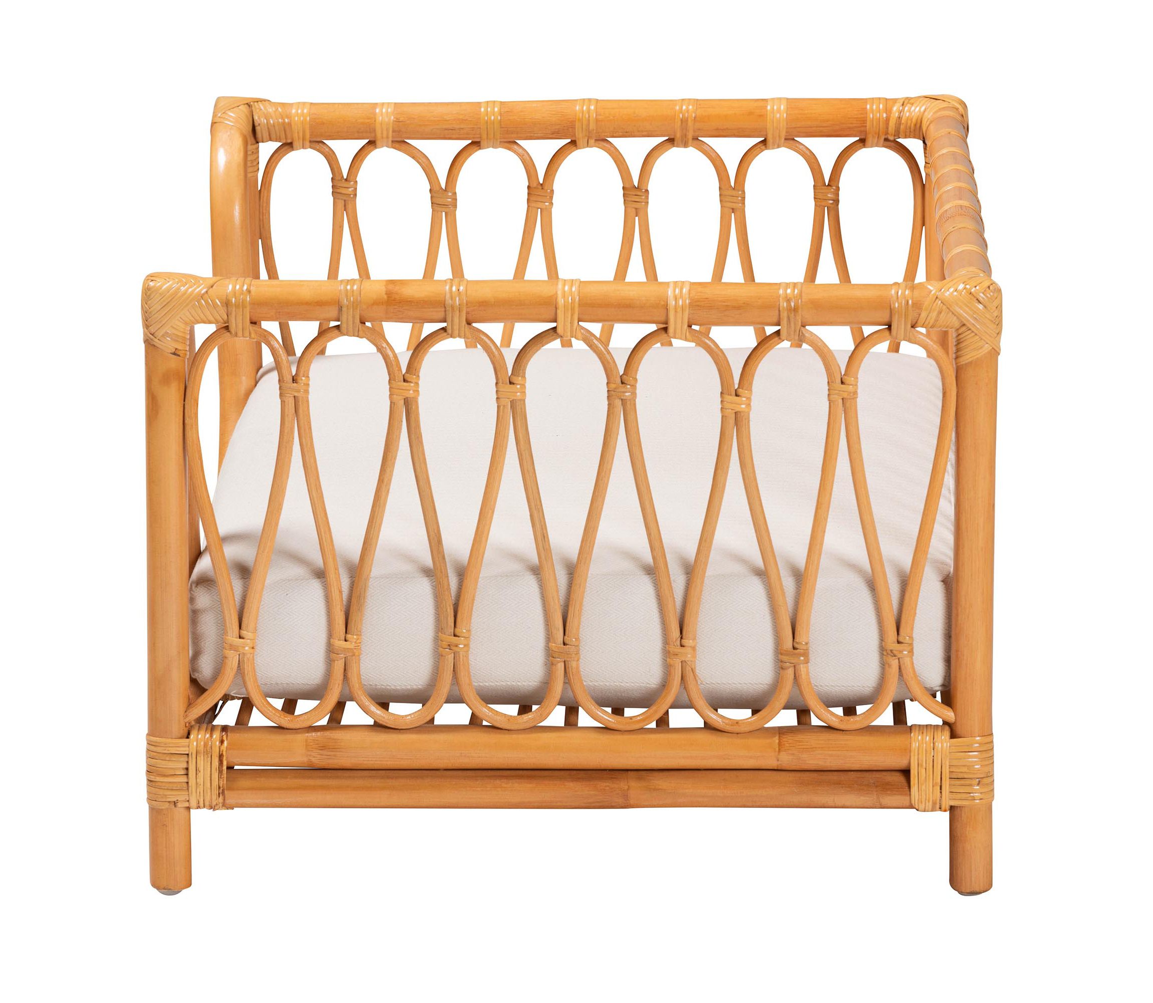 Kierra Bohemian Honey Rattan Pet Bed
