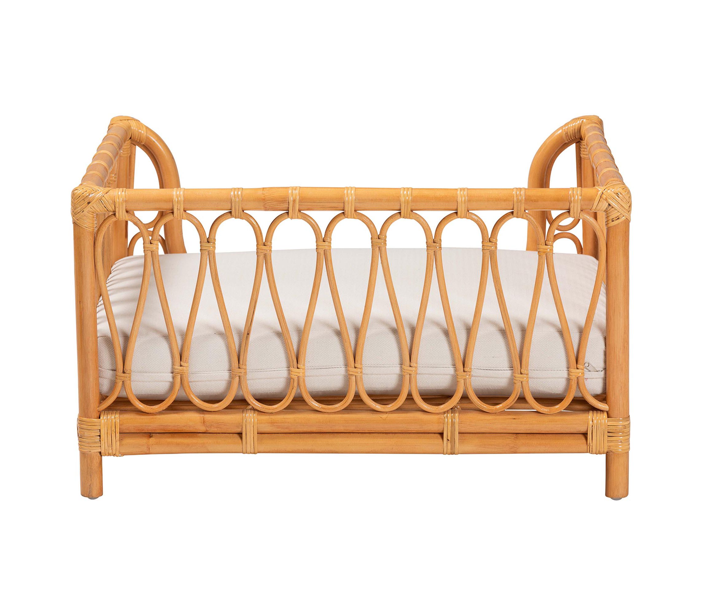 Kierra Bohemian Honey Rattan Pet Bed