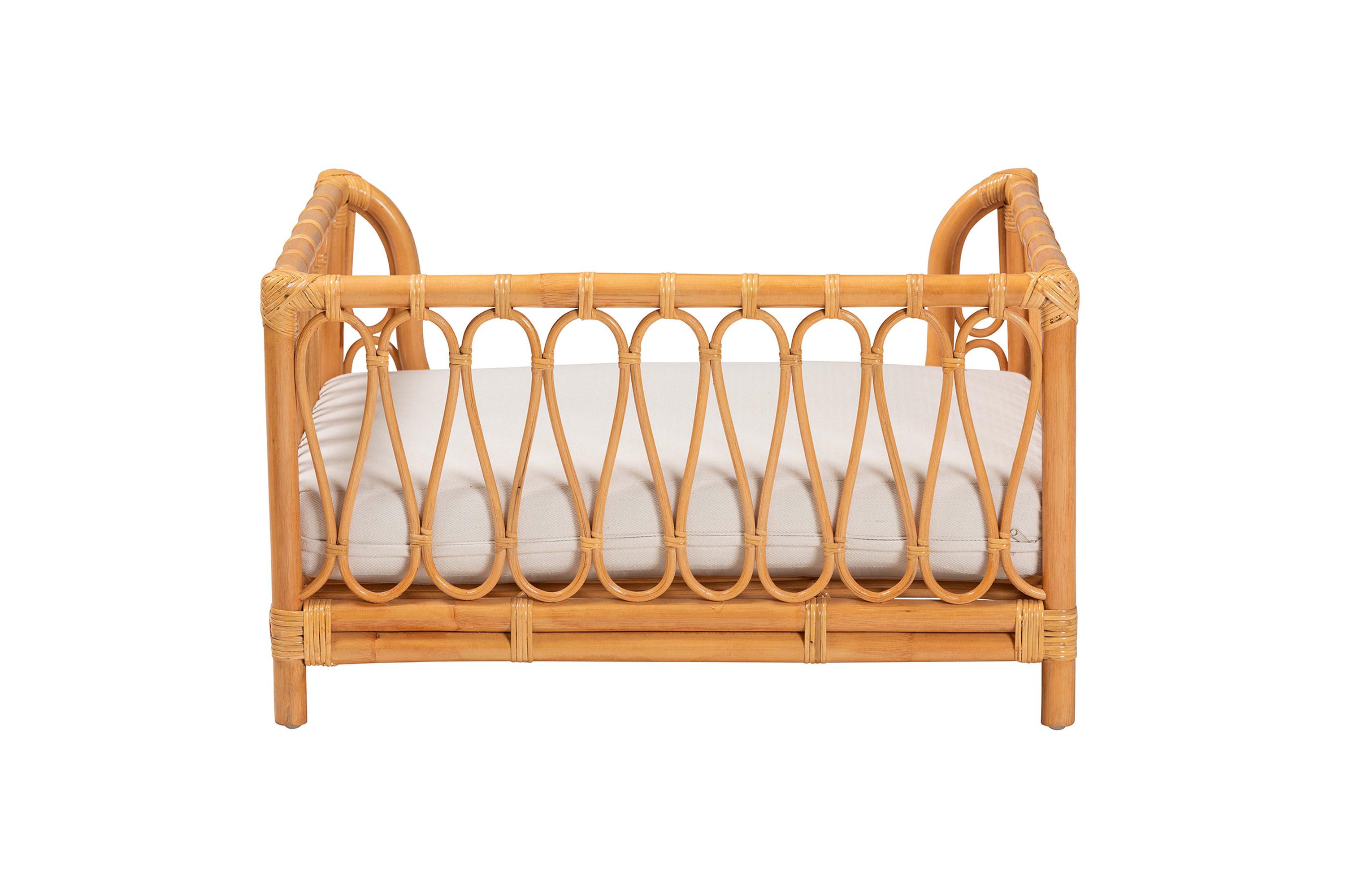 Kierra Bohemian Honey Rattan Pet Bed