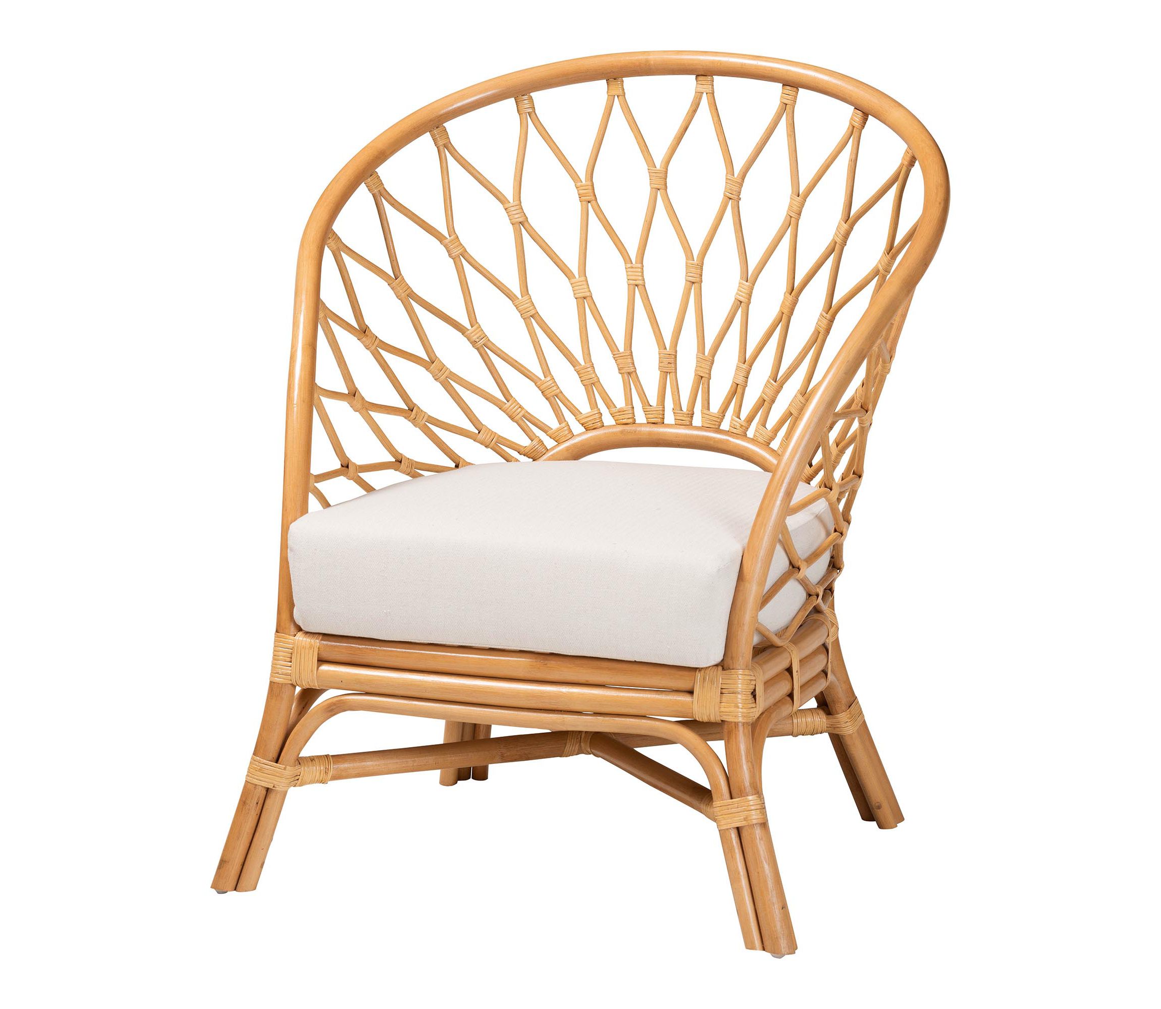 Emmeline Bohemian Honey Rattan Accent Chair