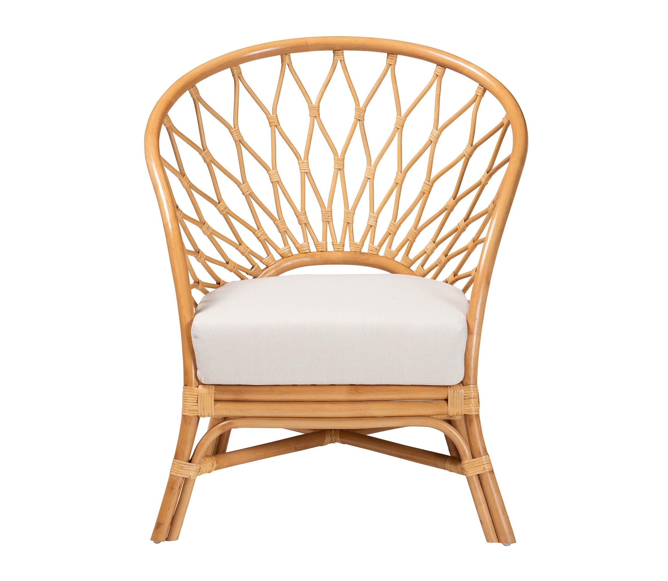 Emmeline Bohemian Honey Rattan Accent Chair