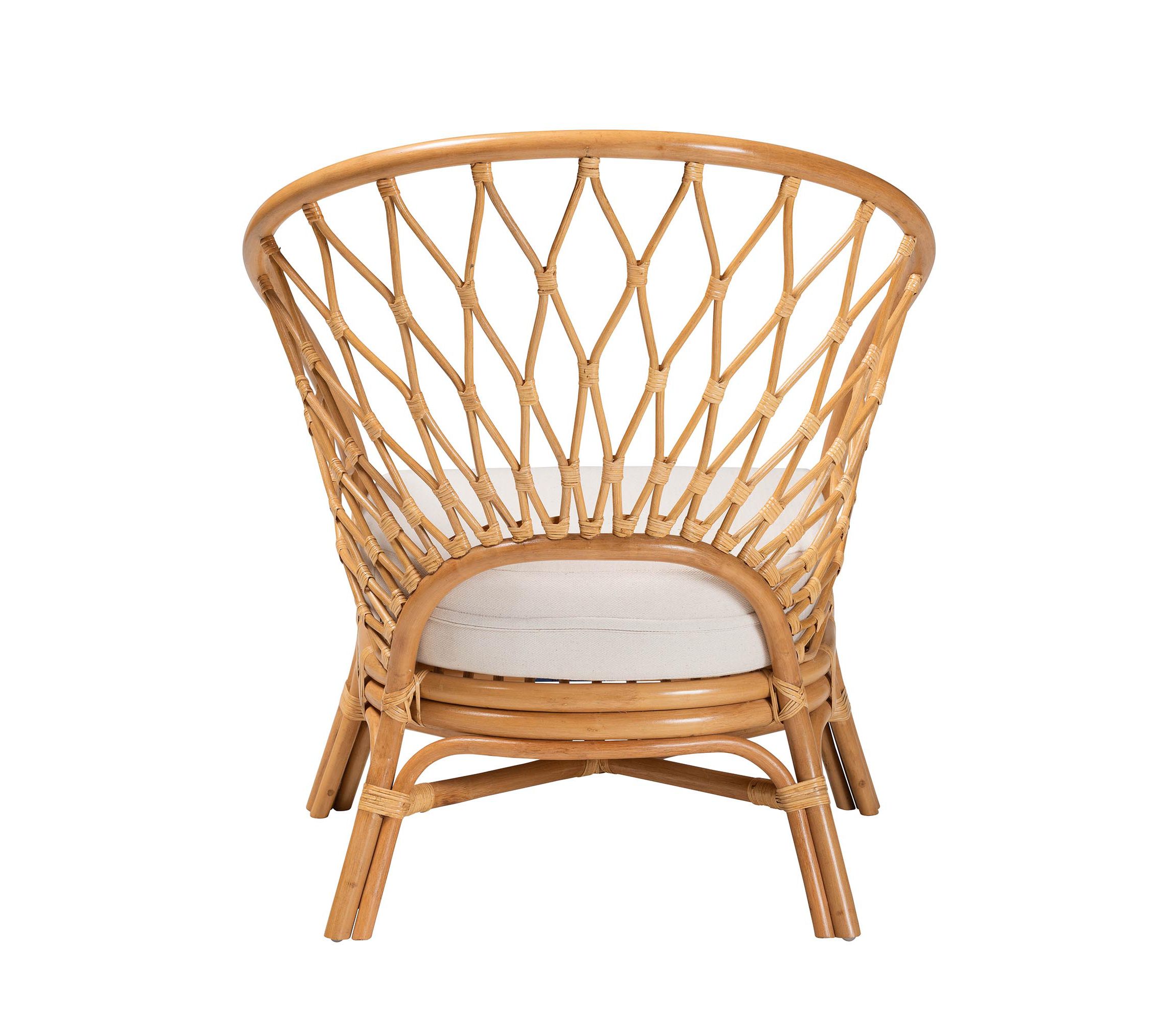 Emmeline Bohemian Honey Rattan Accent Chair