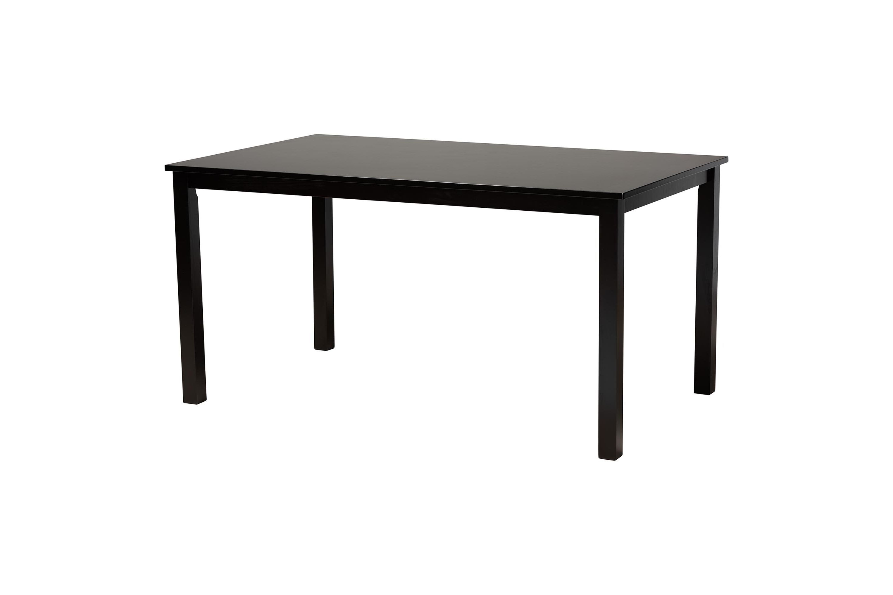 Sylvia Modern Grey Fabric and Dark Brown Finished Wood 7-Piece Dining Set