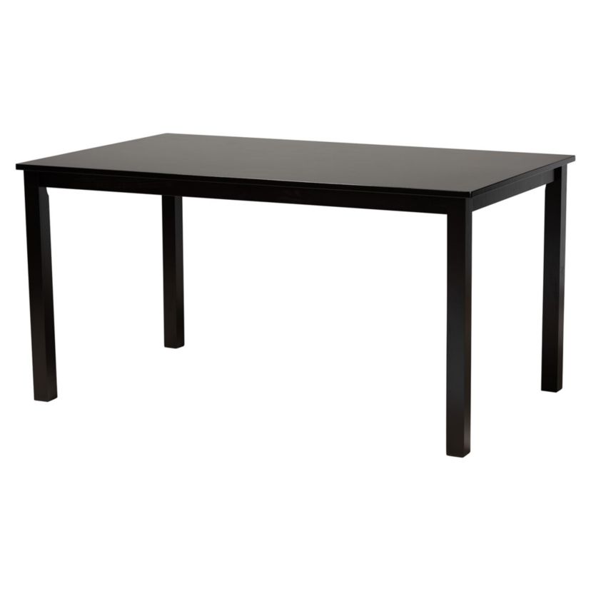 Sylvia Modern Grey Fabric and Dark Brown Finished Wood 7-Piece Dining Set