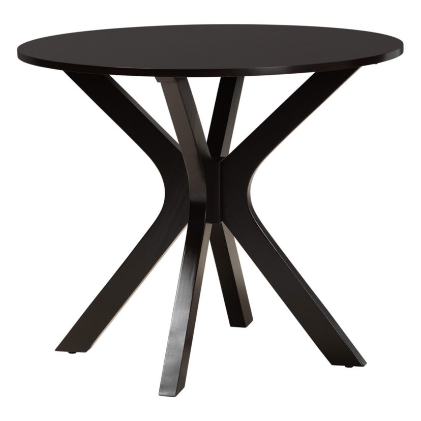Norah Modern Sand Fabric and Dark Brown Finished Wood 5-Piece Dining Set