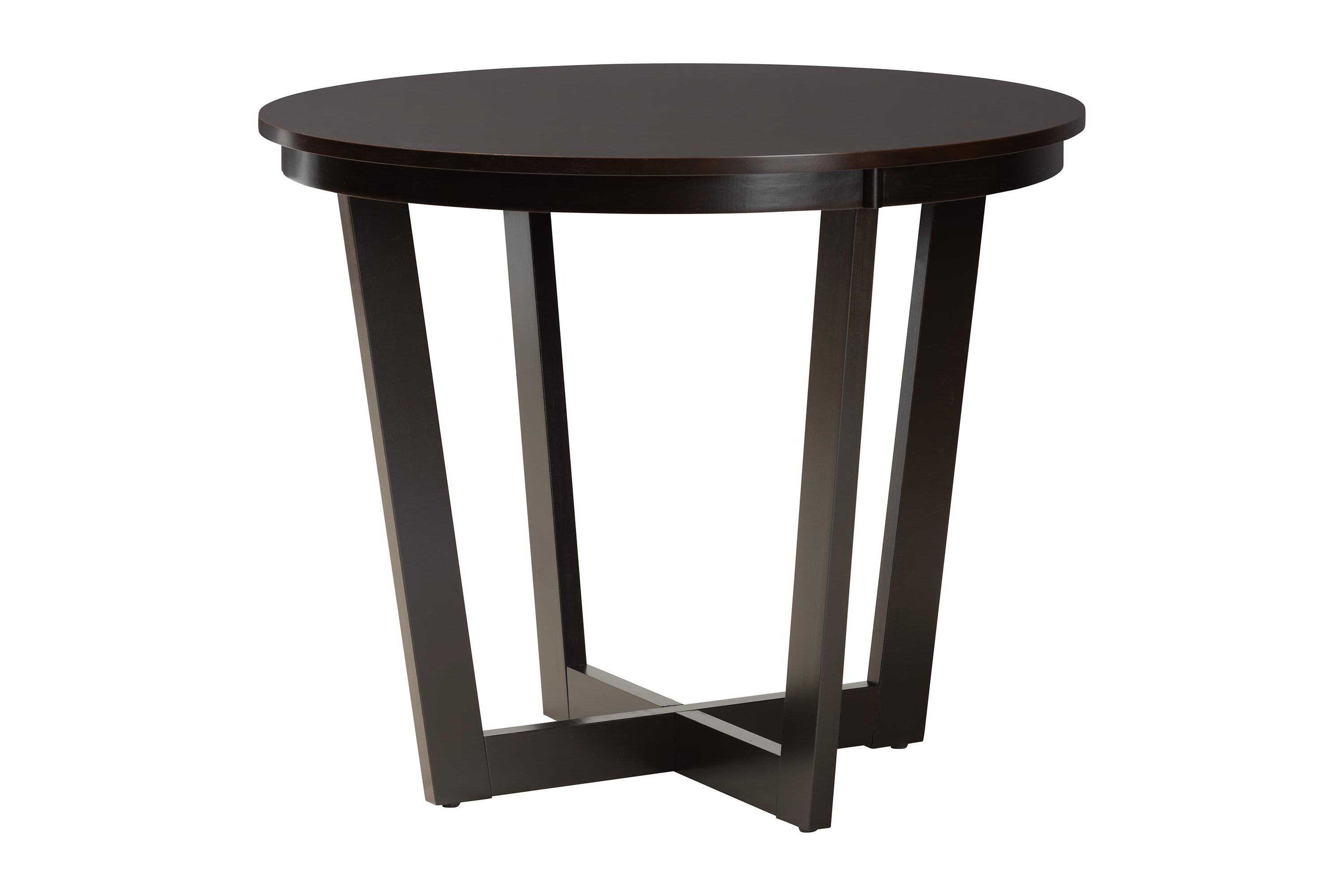 Alena Modern Sand Fabric and Dark Brown Finished Wood 5-Piece Dining Set