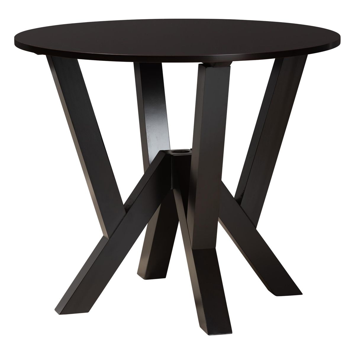 Elise Modern Sand Fabric and Dark Brown Finished Wood 5-Piece Dining Set