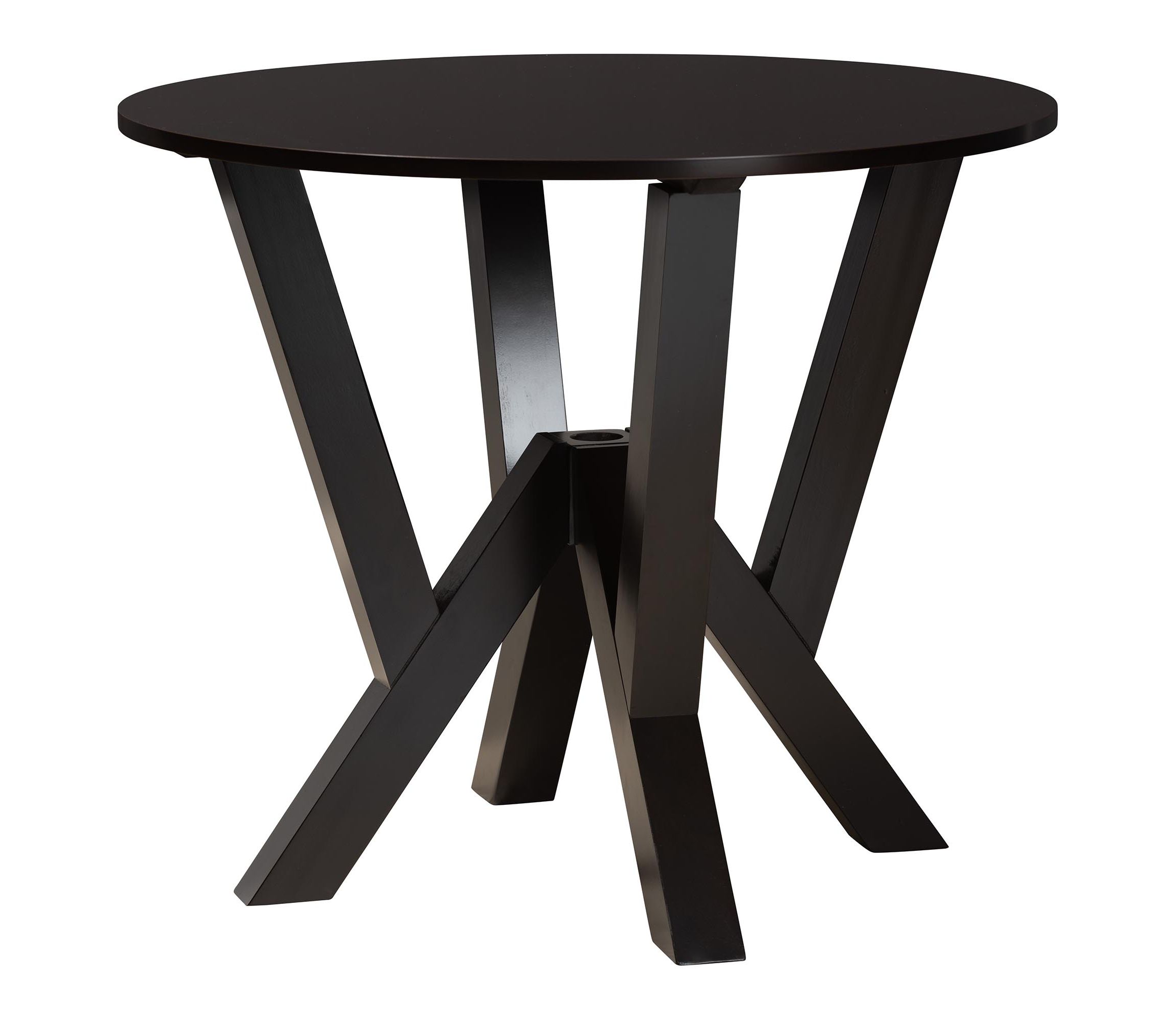 Elise Modern Sand Fabric and Dark Brown Finished Wood 5-Piece Dining Set