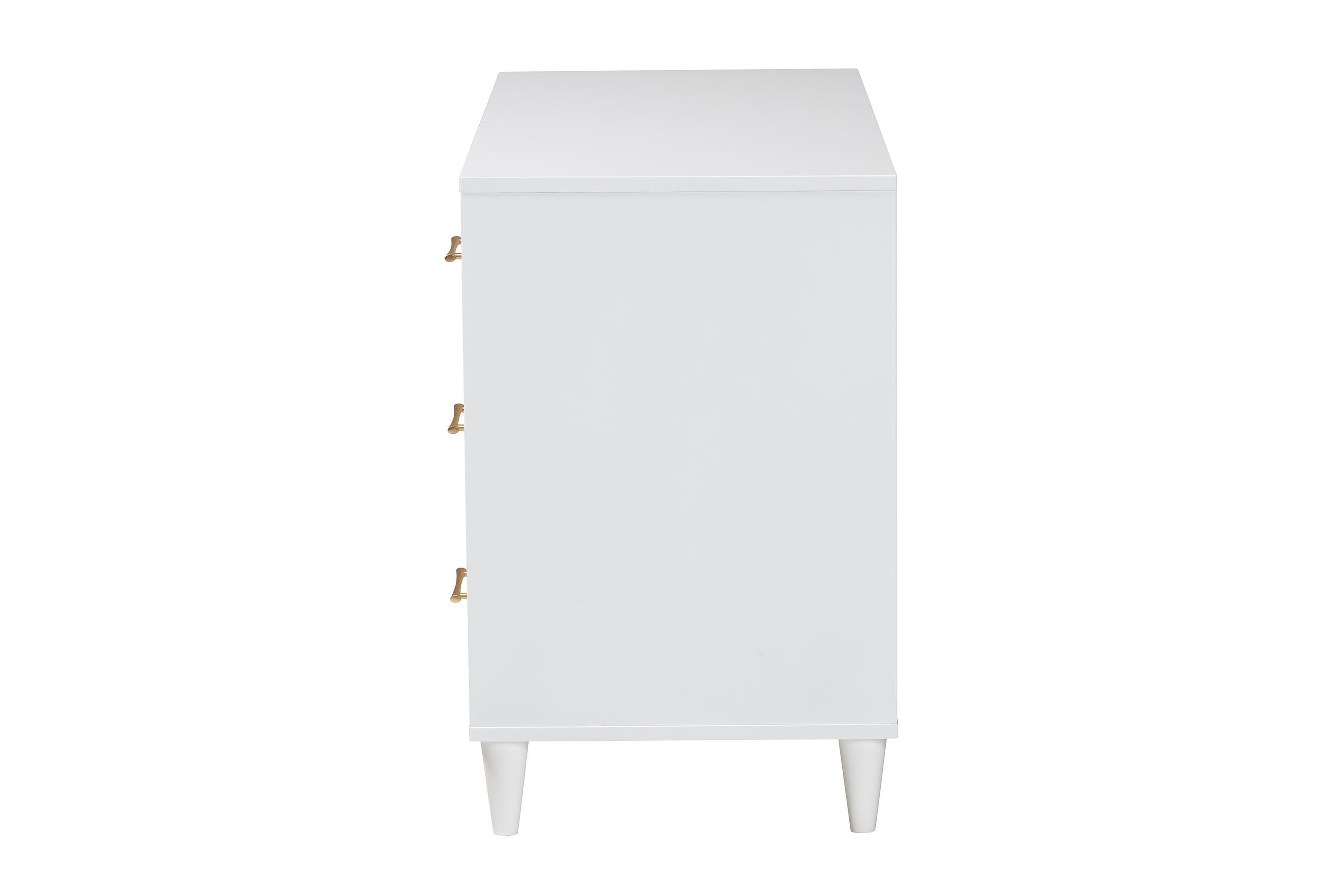 Louetta Coastal White Carved Contrasting 6-Drawer Dresser