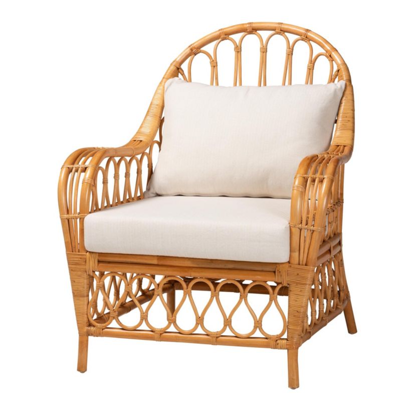Reina Bohemian Light Honey Rattan Arm Chair