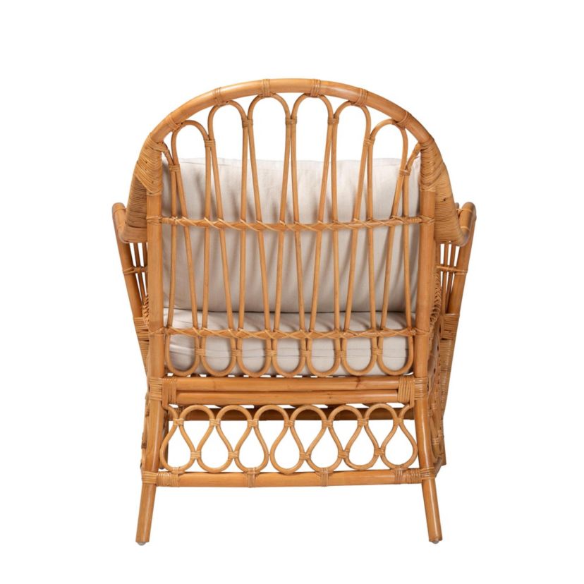 Reina Bohemian Light Honey Rattan Arm Chair