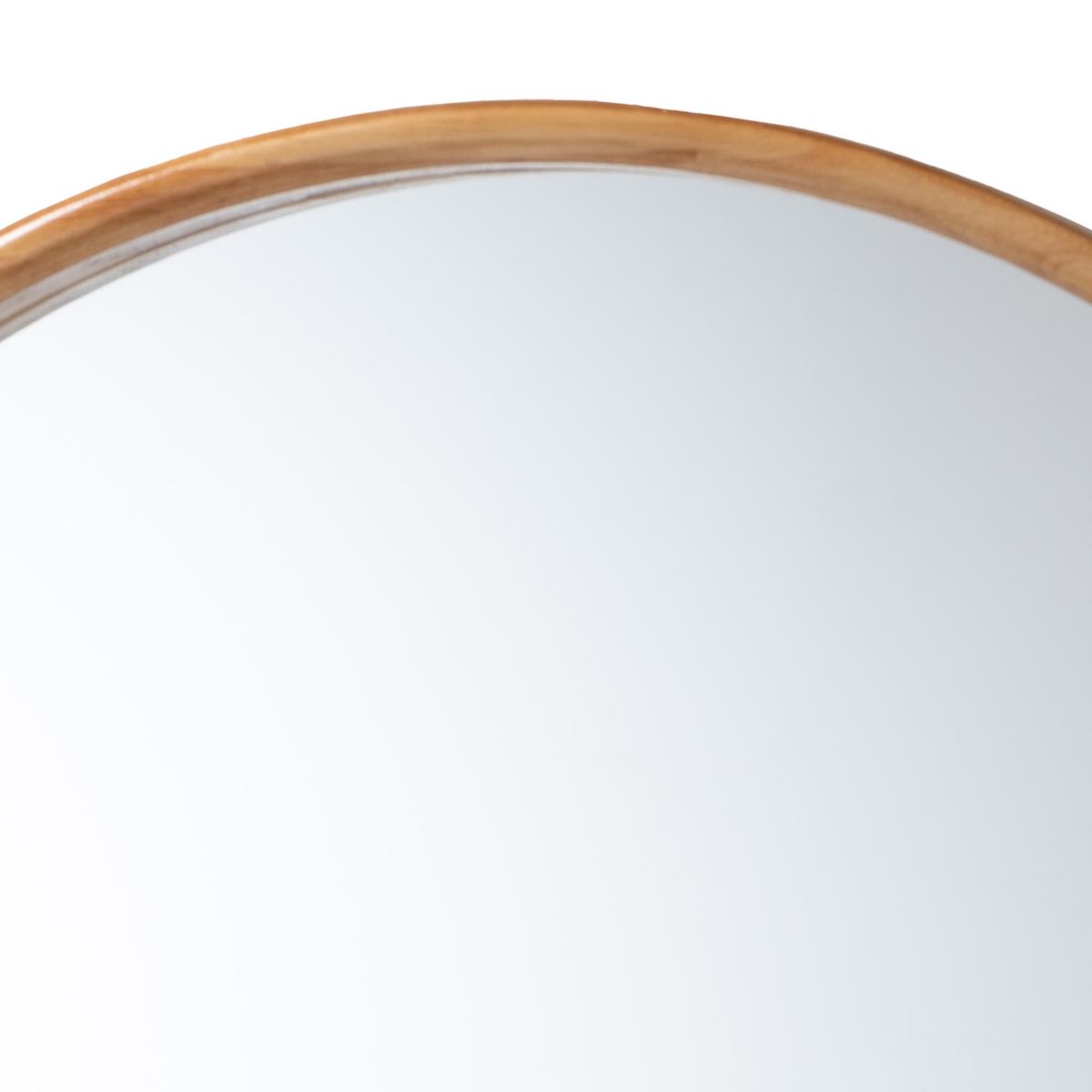 Tazara Japandi Natural Round Accent Wall Mirror