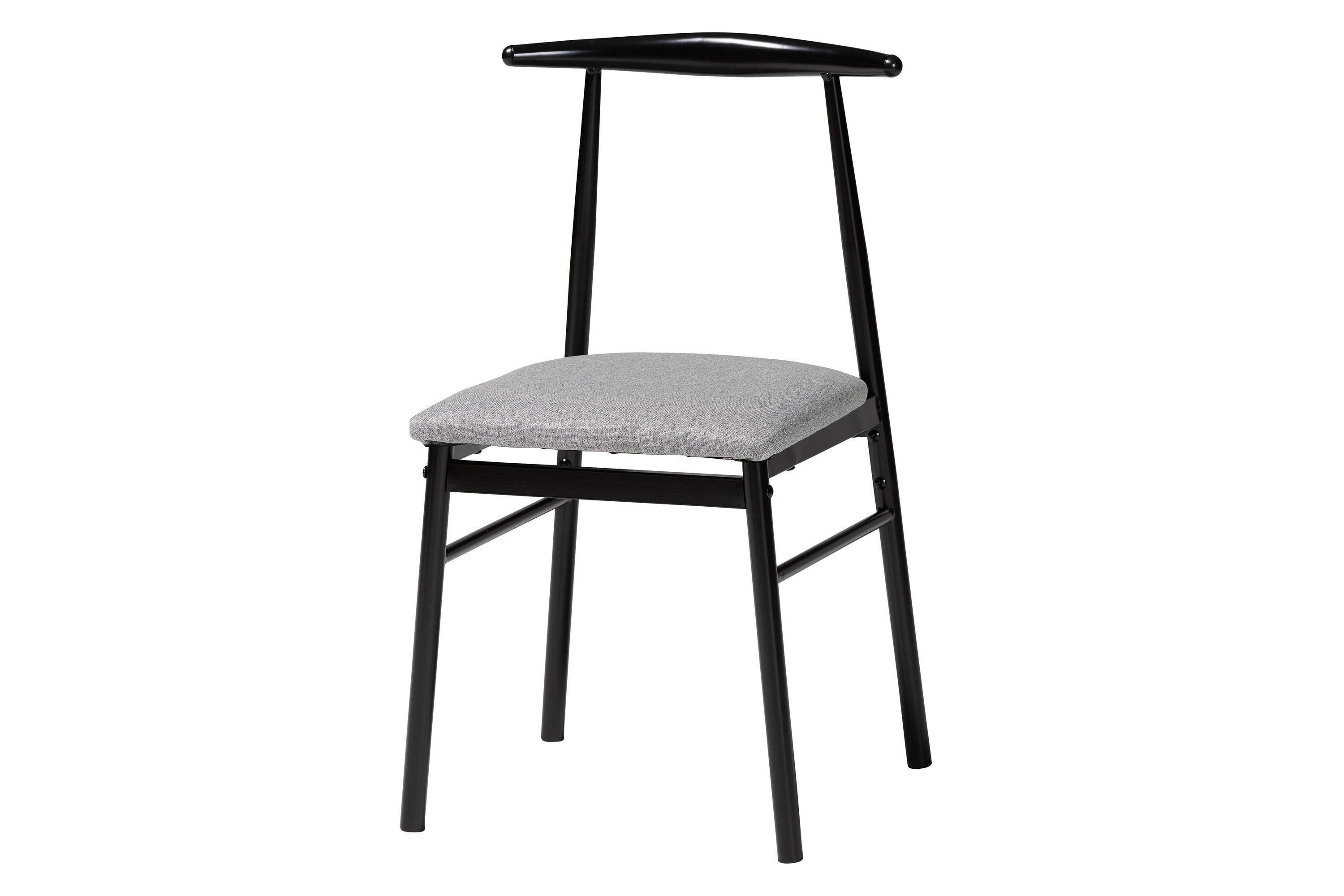 Arnold Modern Industrial Grey Fabric and Metal 5-Piece Dining Set