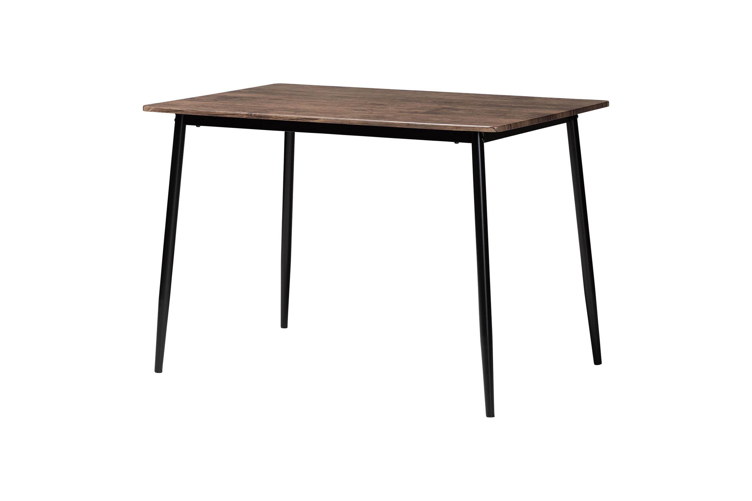 Arnold Modern Industrial Grey Fabric and Metal 5-Piece Dining Set