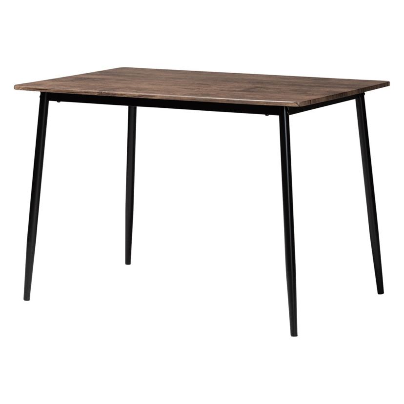 Arnold Modern Industrial Grey Fabric and Metal 5-Piece Dining Set