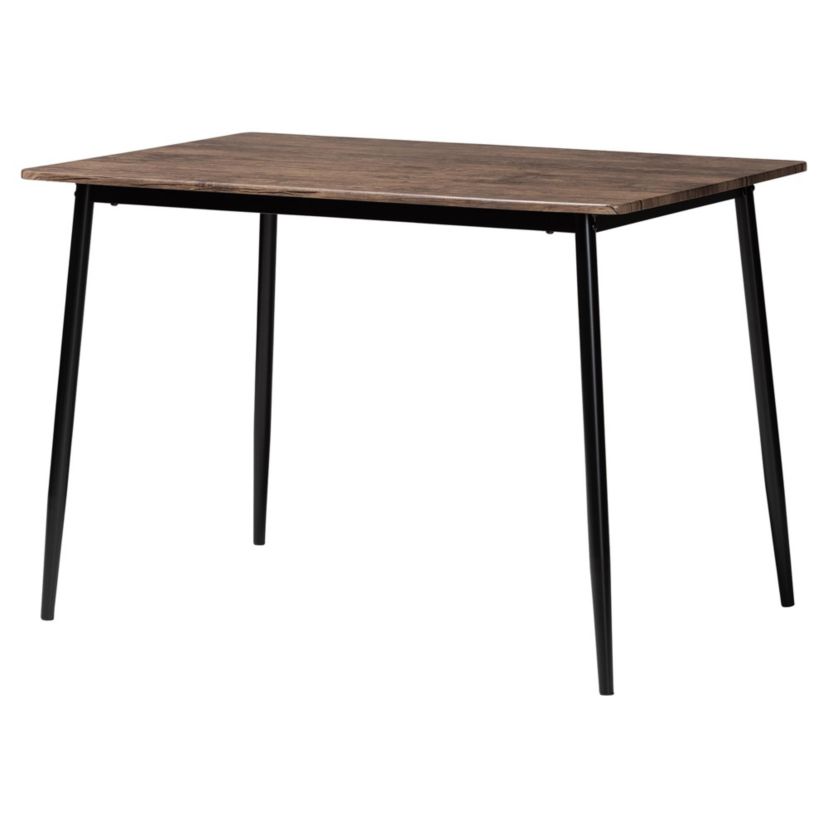 Orrin Modern Industrial Grey Fabric and Metal 5-Piece Dining Set