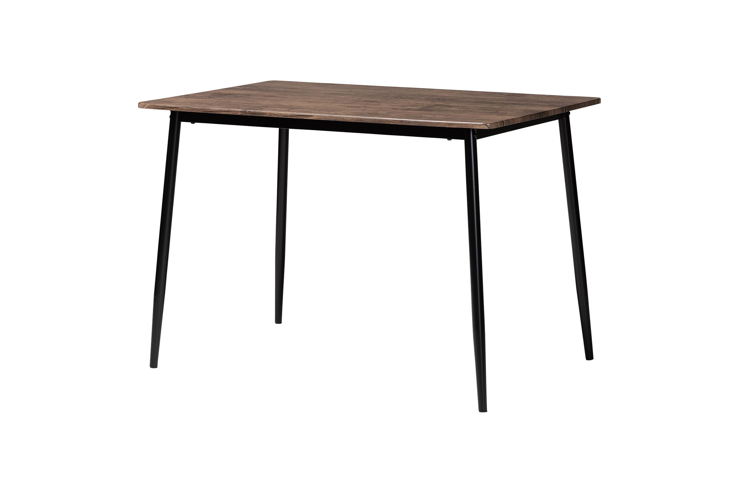 Bishop Industrial Beige Fabric and Metal 5-Piece Dining Set