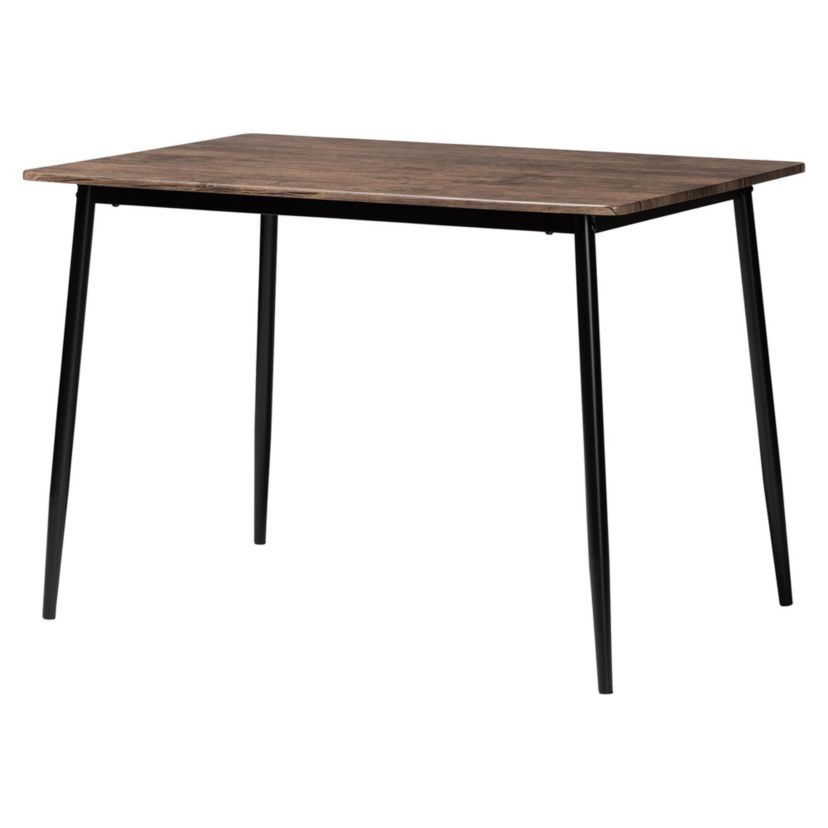 Bishop Industrial Grey Fabric and Metal 5-Piece Dining Set