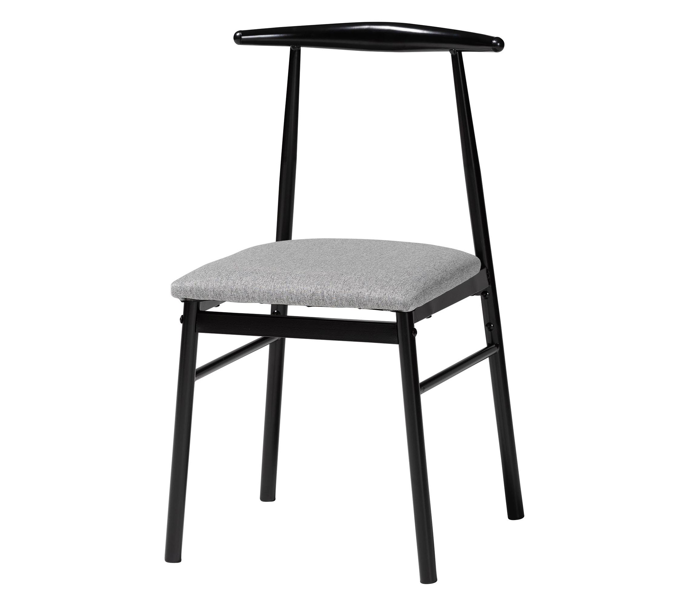 Arnold Modern Industrial Grey Fabric and Metal 4-Piece Dining Chair Set