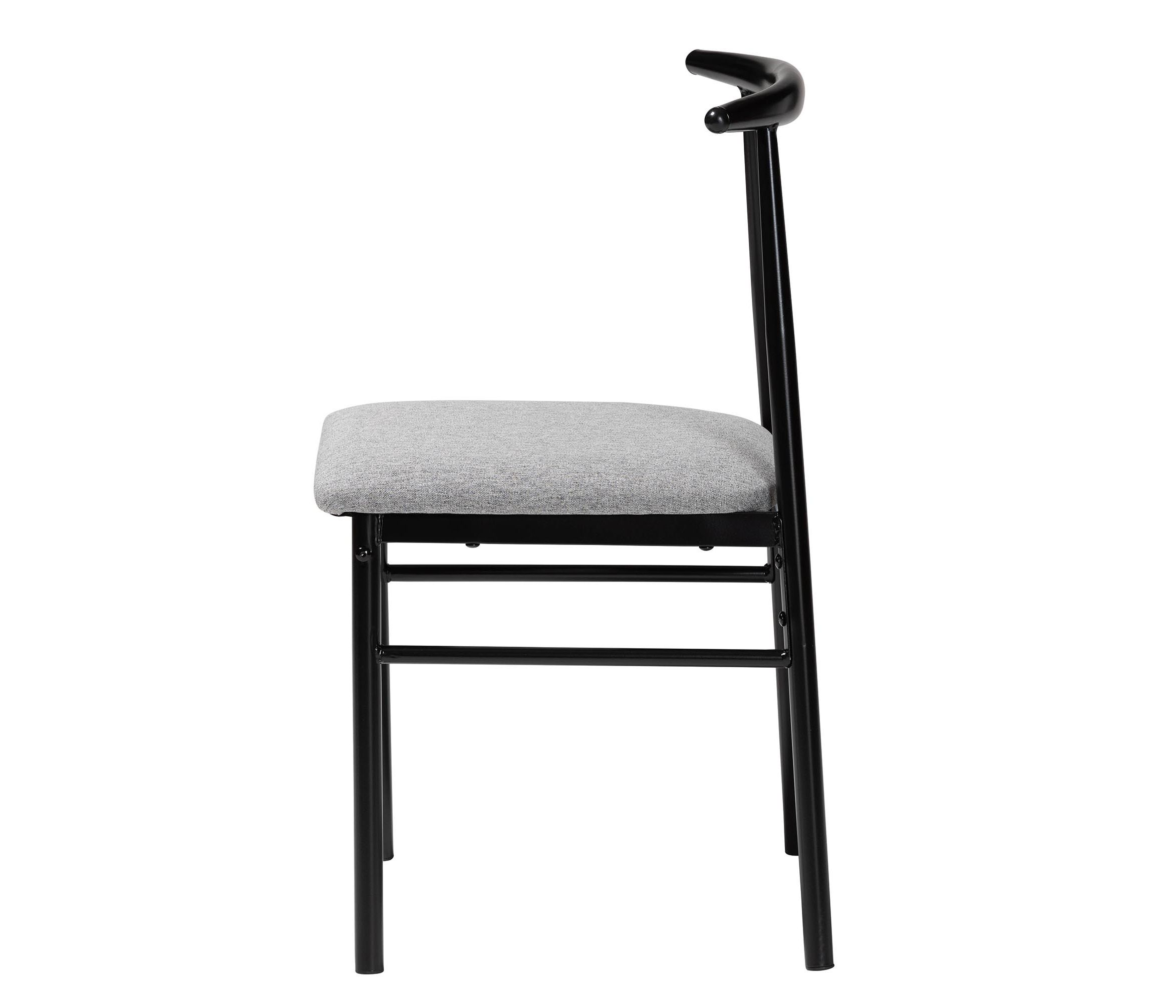 Arnold Modern Industrial Grey Fabric and Metal 4-Piece Dining Chair Set