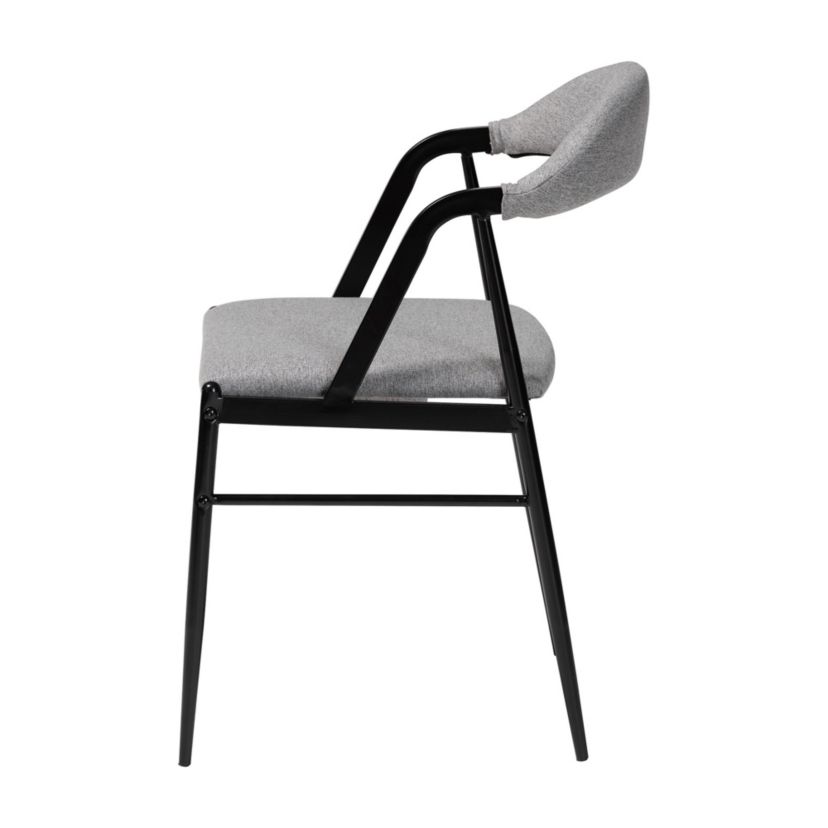 Orrin Modern Industrial Grey Fabric and Metal 4-Piece Dining Chair Set
