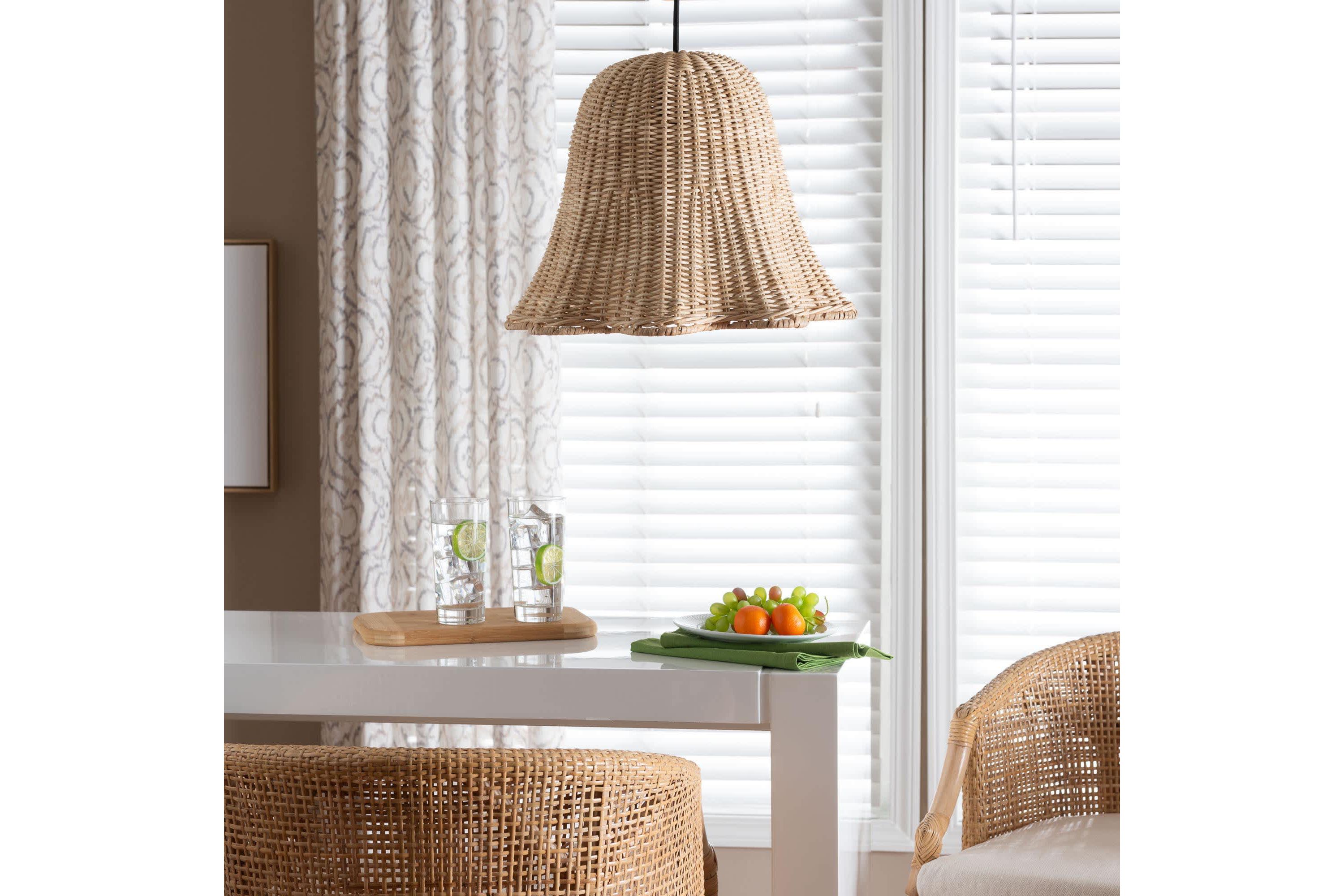 Semira Natural Scalloped Rattan Pendant Lampshade