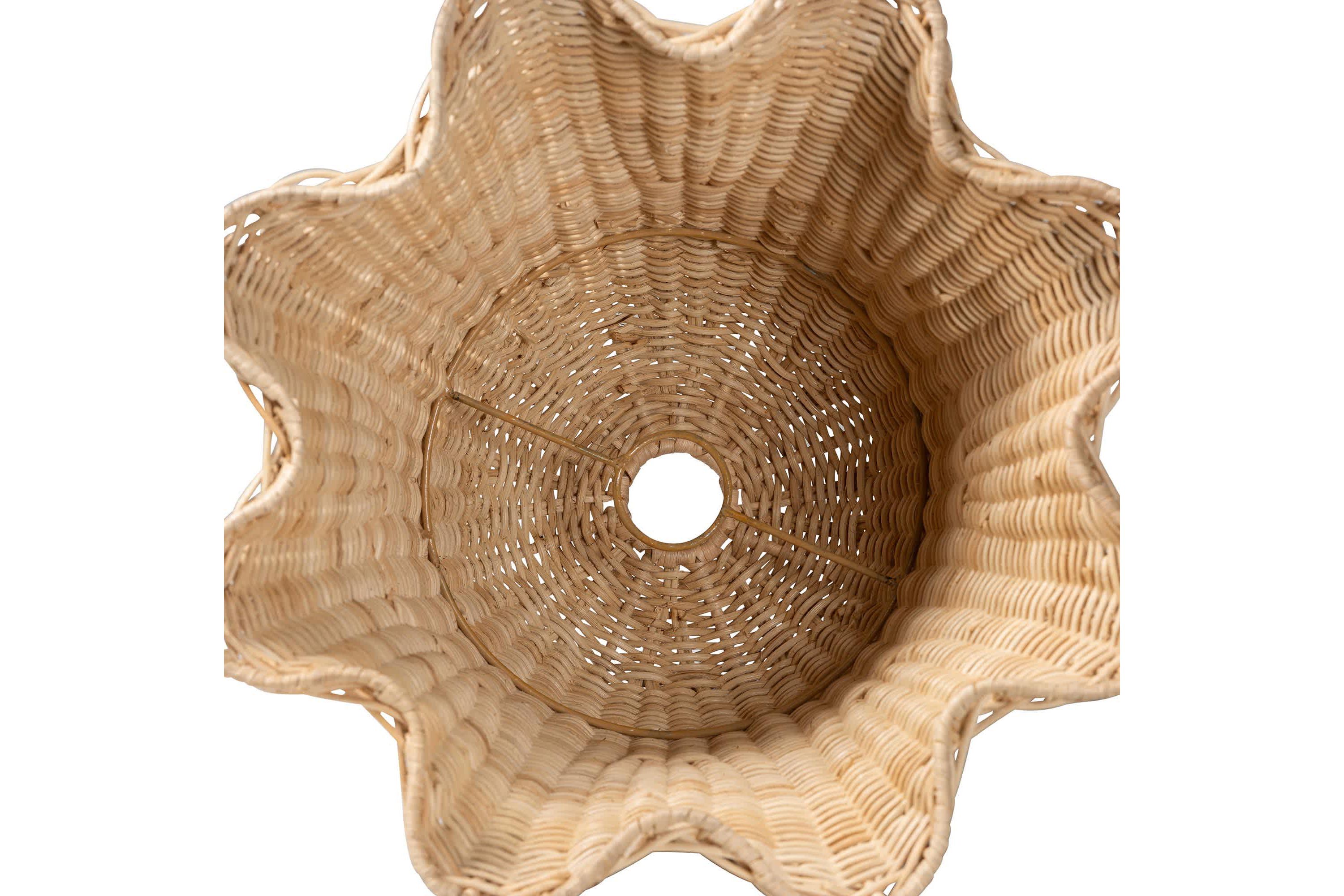 Semira Natural Scalloped Rattan Pendant Lampshade