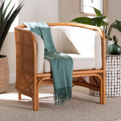 bali & pari Bandung Light Honey Rattan Accent Chair