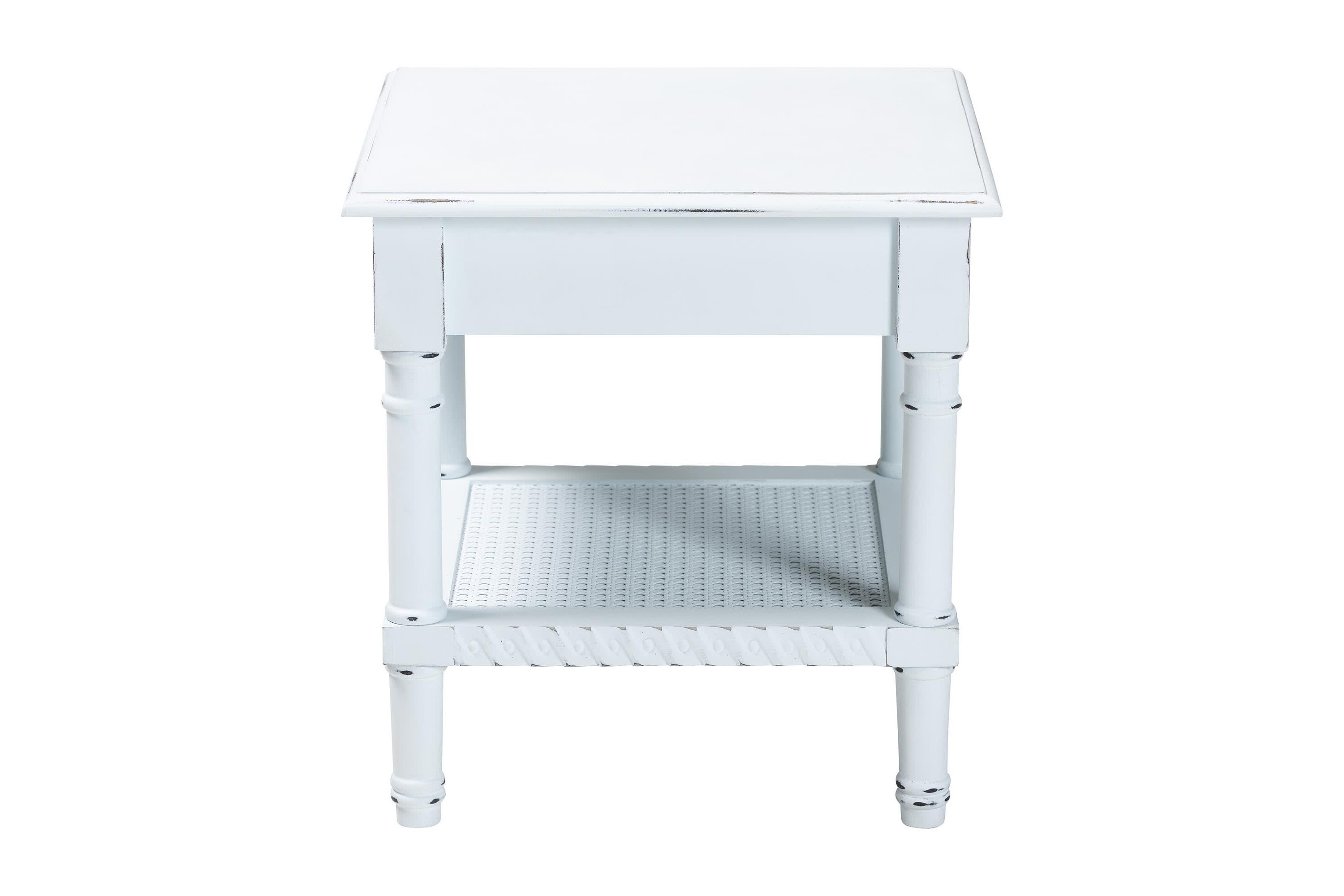 Jeanne White Wood End Table