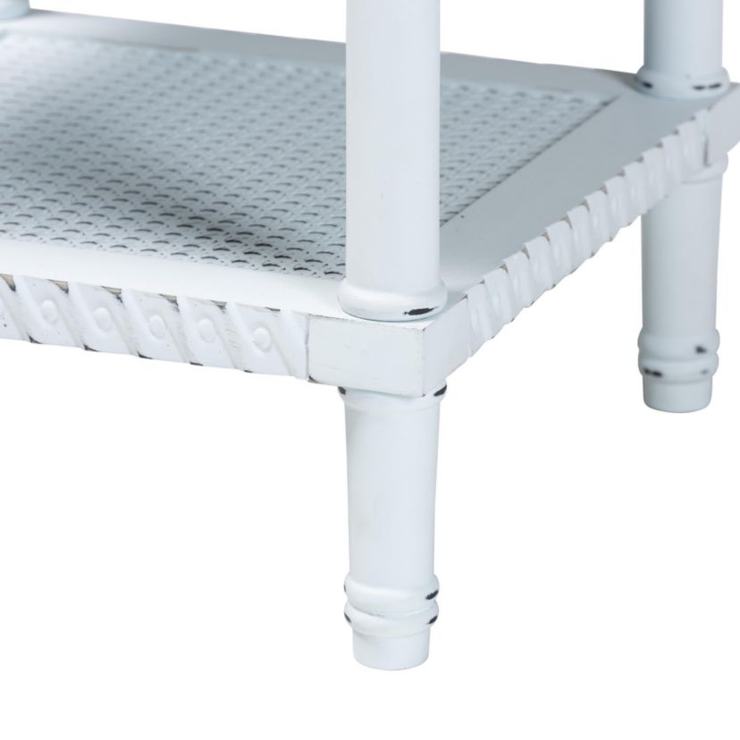 Jeanne White Wood End Table