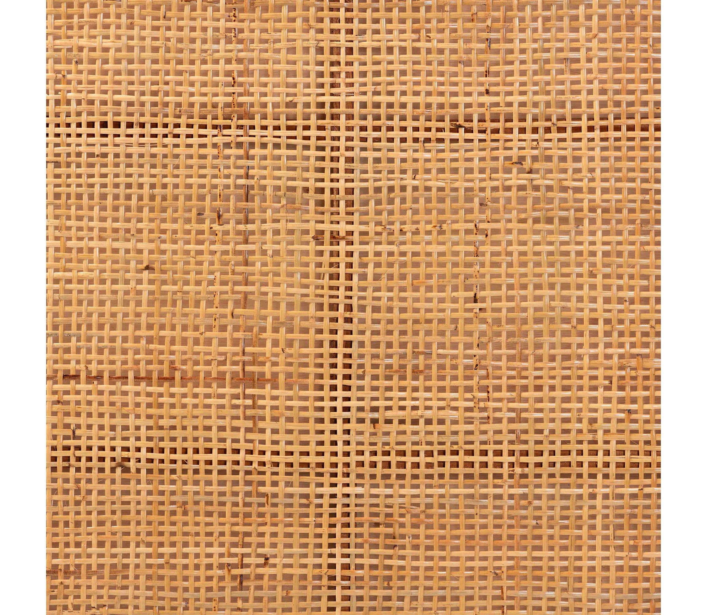 Caspia Natural Rattan and Mahogany Wood Queen Headboard