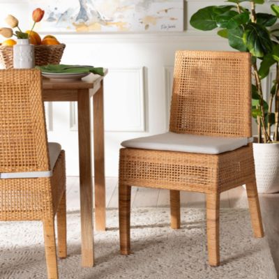 bali & pari Morris Light Honey Rattan Dining Chair